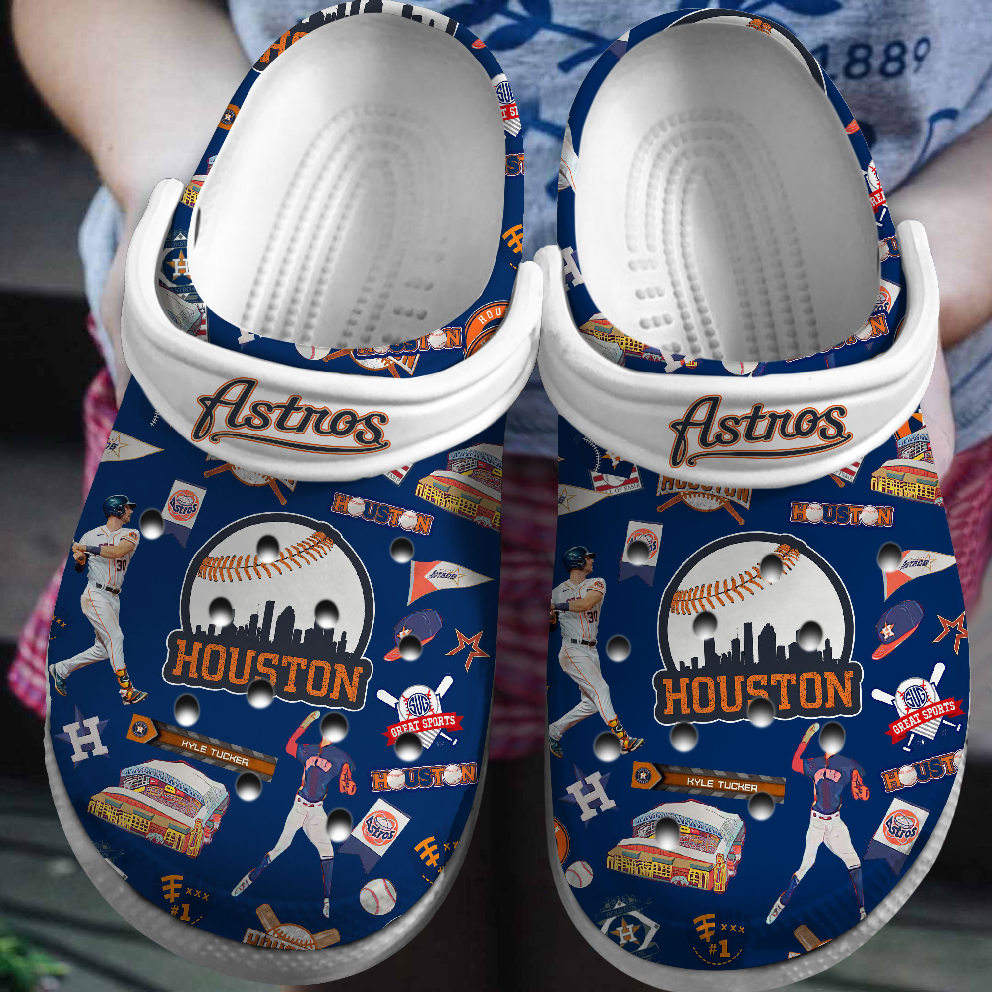 Houston Astros MLB Sport Crocs Crocband Clogs Shoes Comfortable For Men Women and Kids