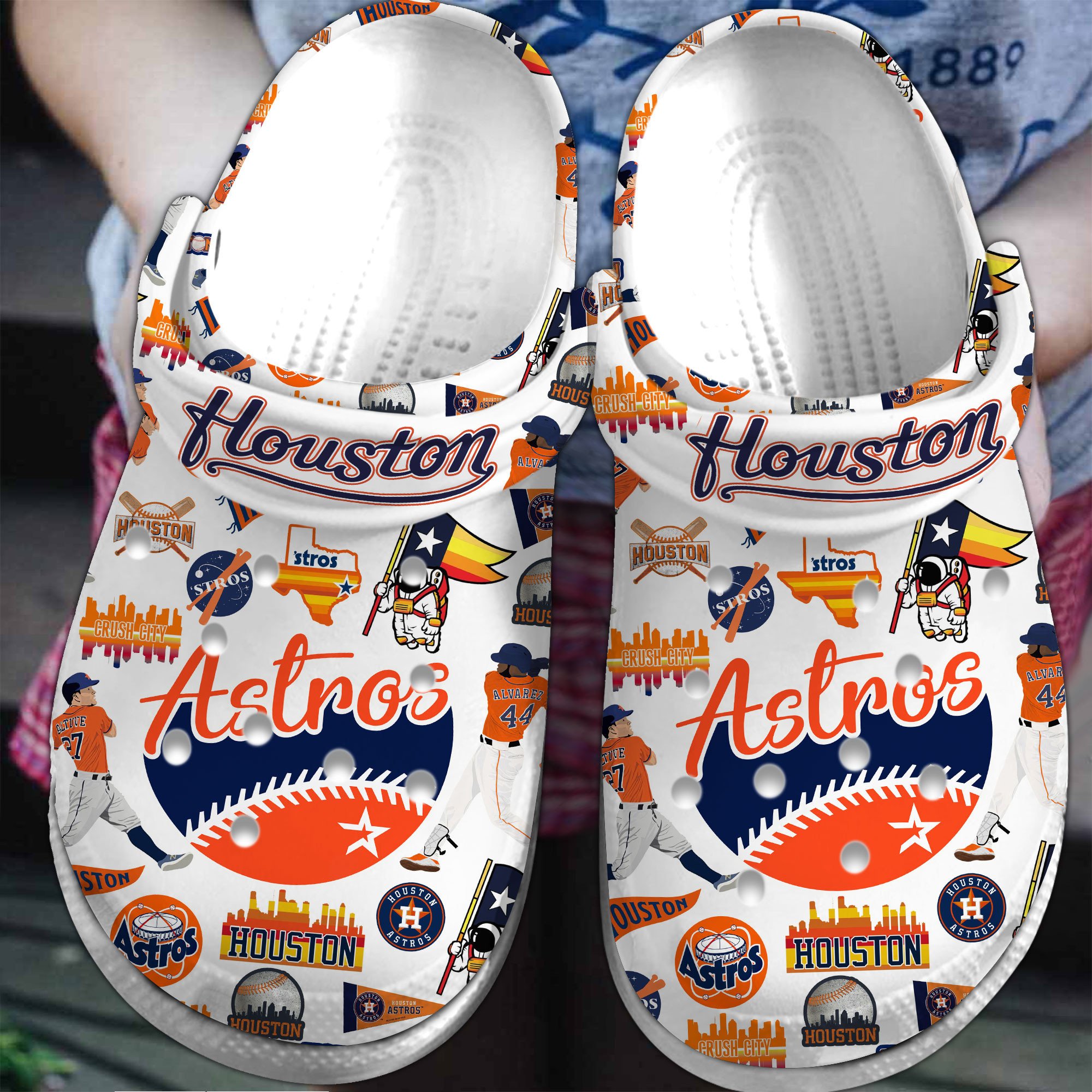 Houston Astros MLB Sport Crocs Crocband Clogs Shoes Comfortable For Men Women and Kids