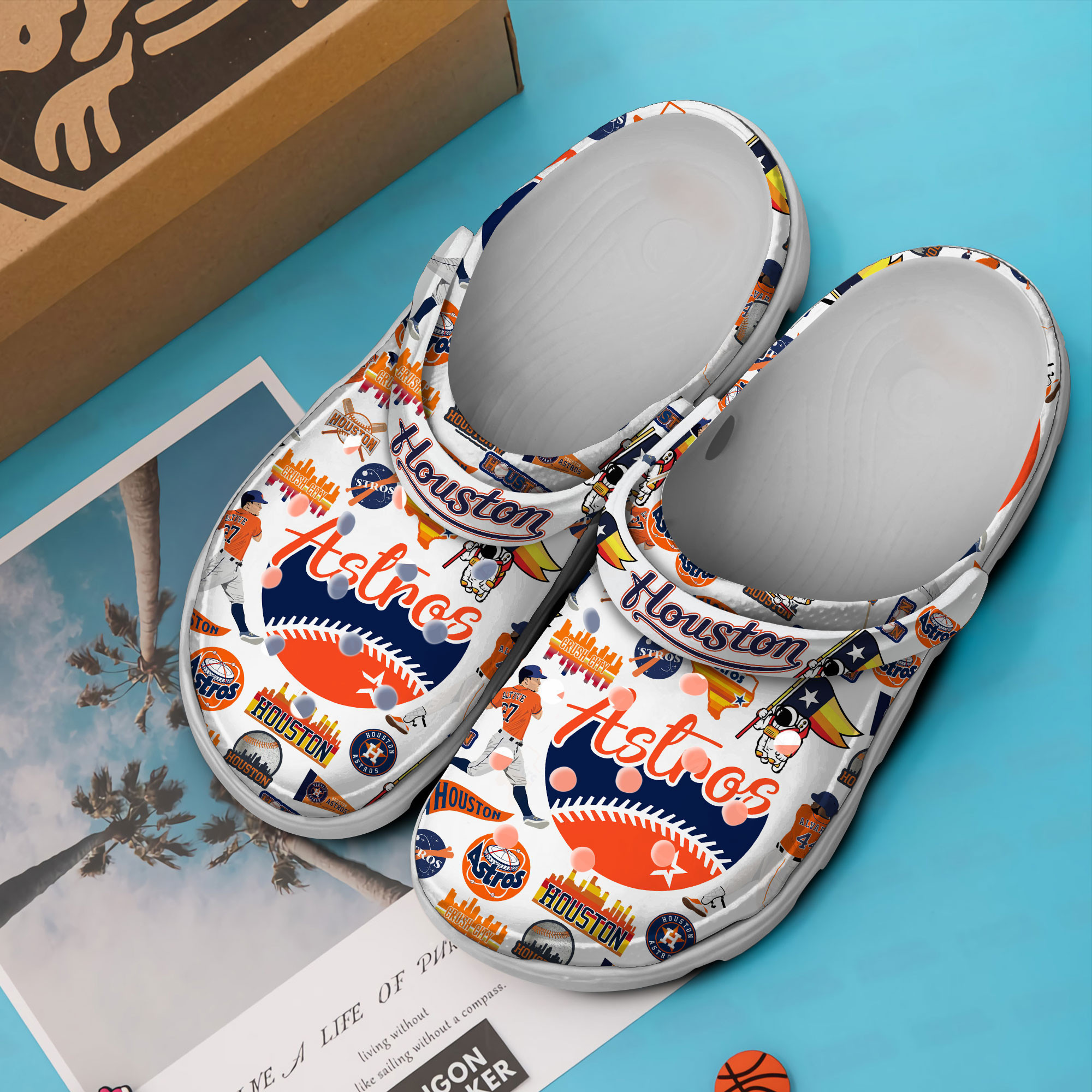 Houston Astros MLB Sport Crocs Crocband Clogs Shoes Comfortable For Men Women and Kids - Image 4