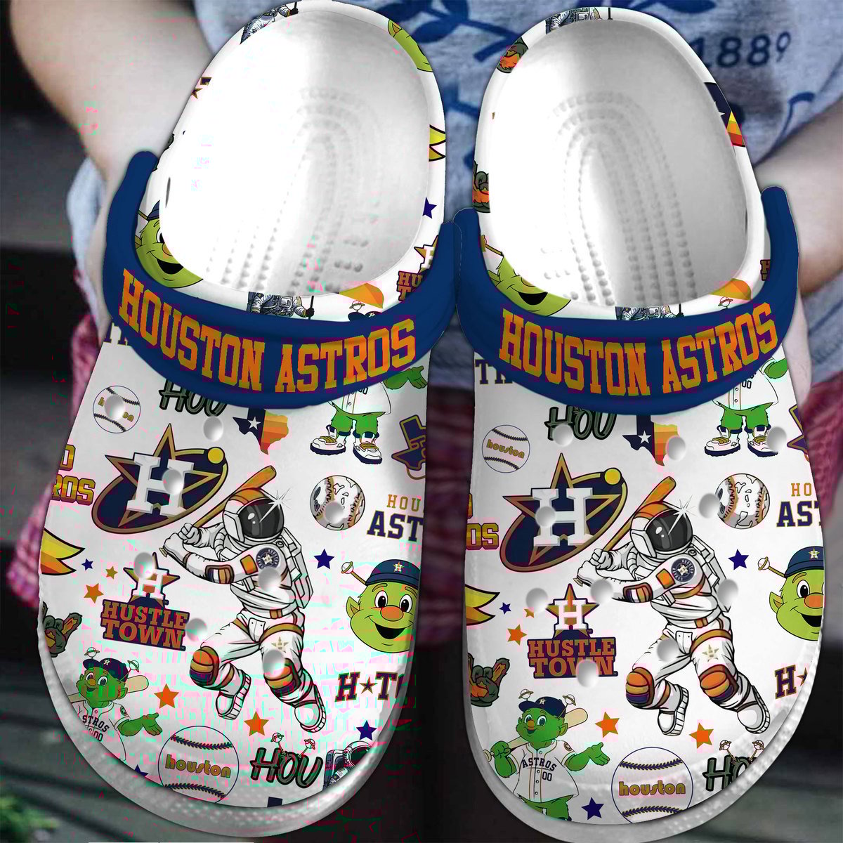 Houston Astros MLB Sport Crocs Crocband Clogs Shoes Comfortable For Men Women and Kids