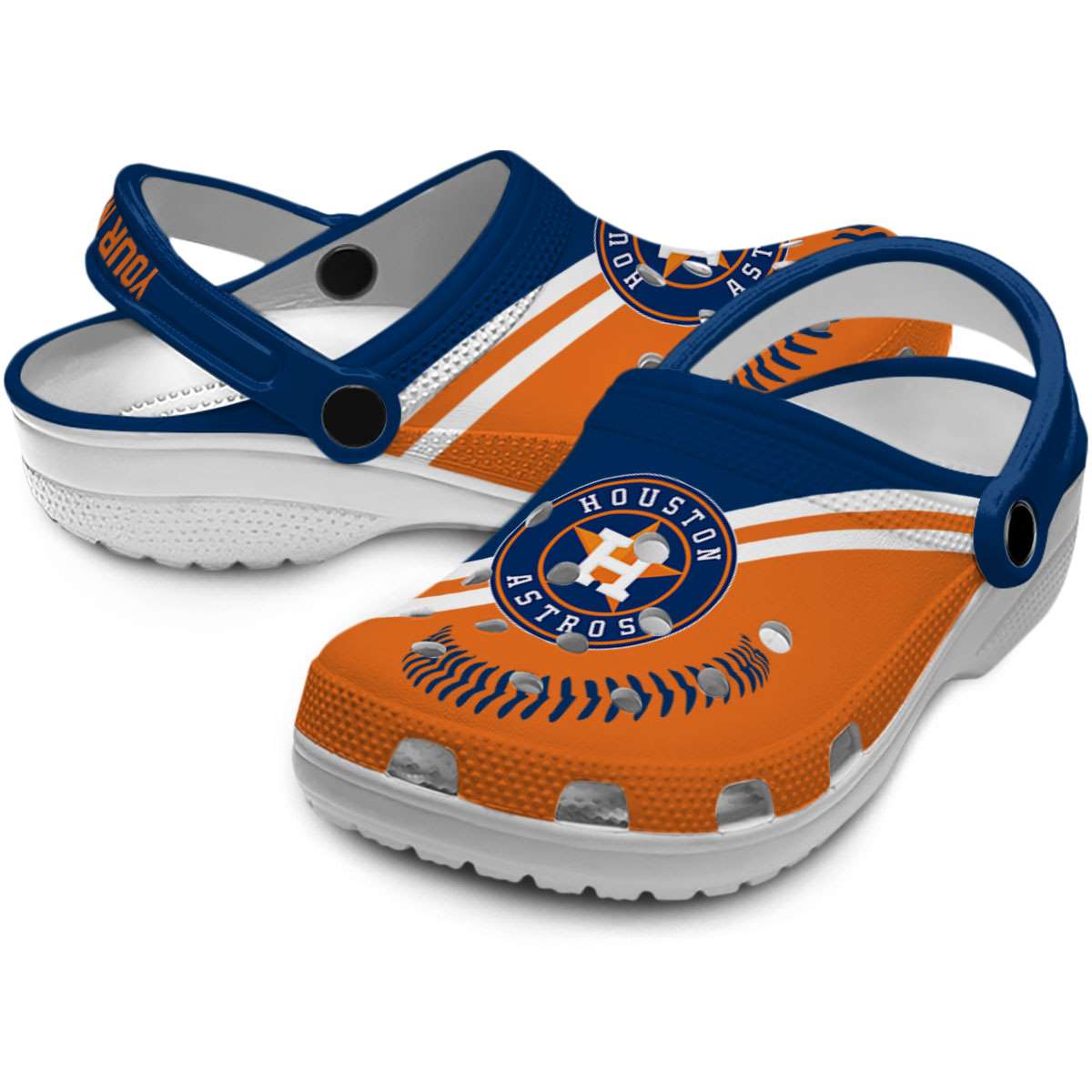 Houston Astros MLB Sport Crocs Crocband Clogs Shoes Comfortable For Men Women and Kids - Image 3