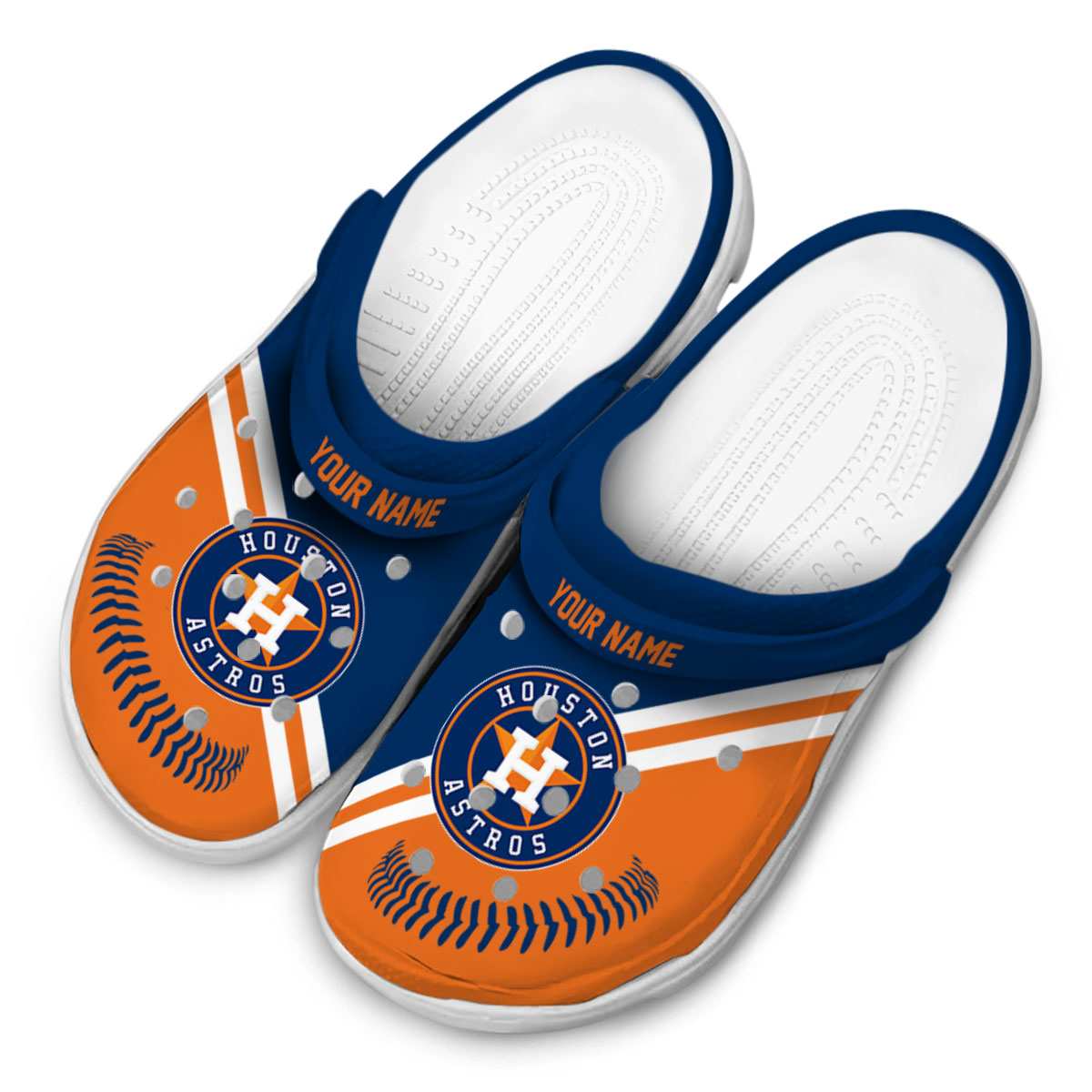 Houston Astros MLB Sport Crocs Crocband Clogs Shoes Comfortable For Men Women and Kids - Image 4
