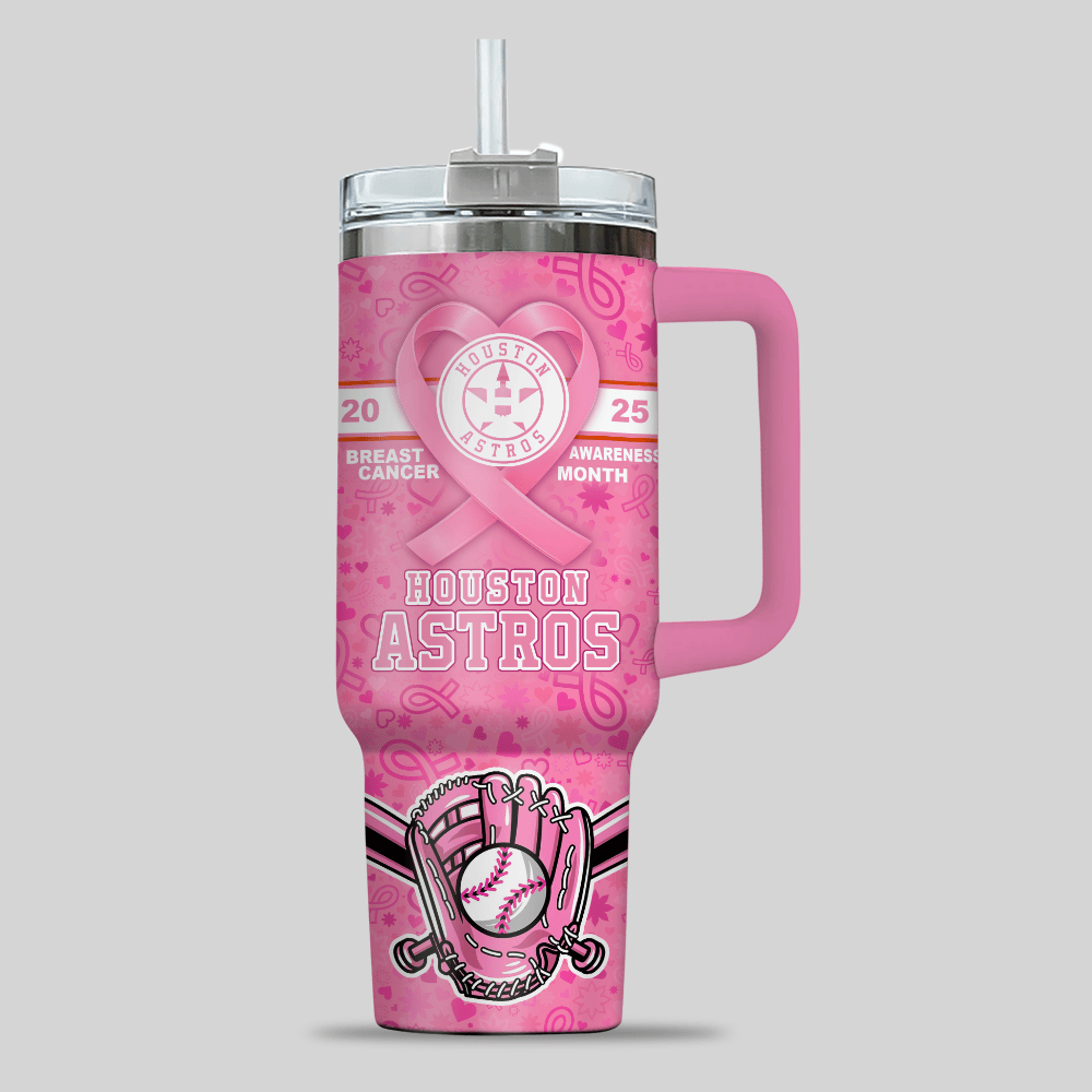 Houston Astros MLB x Breast Cancer Awareness Custom Stanley Cup 40 oz 30 oz Tumbler With HandleTVC2301125 - Image 3