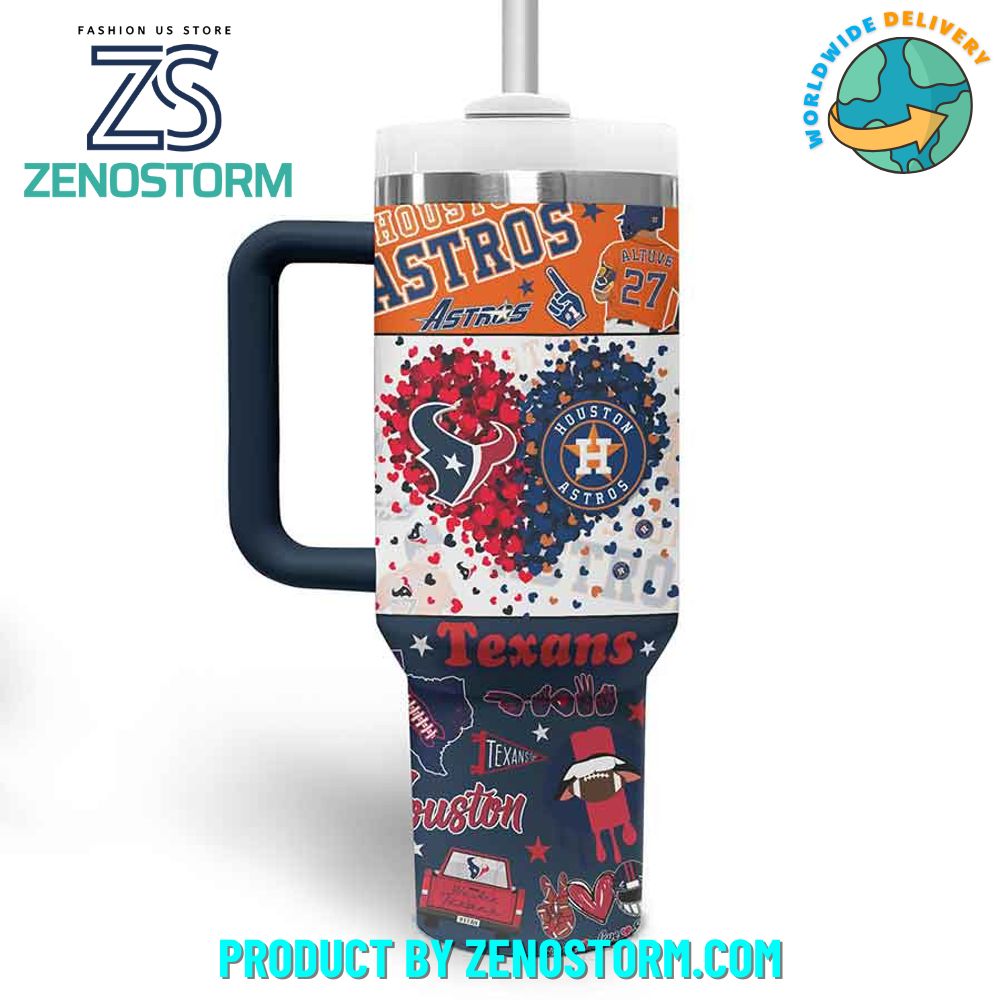 Houston Astros MLB x Houston Texans NFL Custom Stanley Cup 40 oz 30 oz Tumbler With HandleTVC2301416 - Image 3