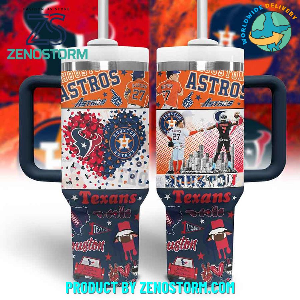 Houston Astros MLB x Houston Texans NFL Custom Stanley Cup 40 oz 30 oz Tumbler With HandleTVC2301416