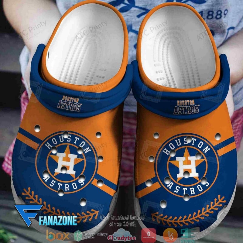 Houston Astros Navy MLB Sport Crocs Clogs Crocband Shoes Comfortable For Men Women and Kids