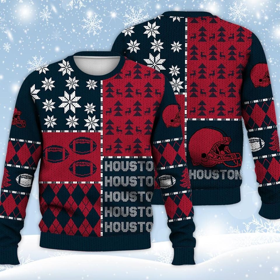 Houston Christmas Football Ugly Sweater