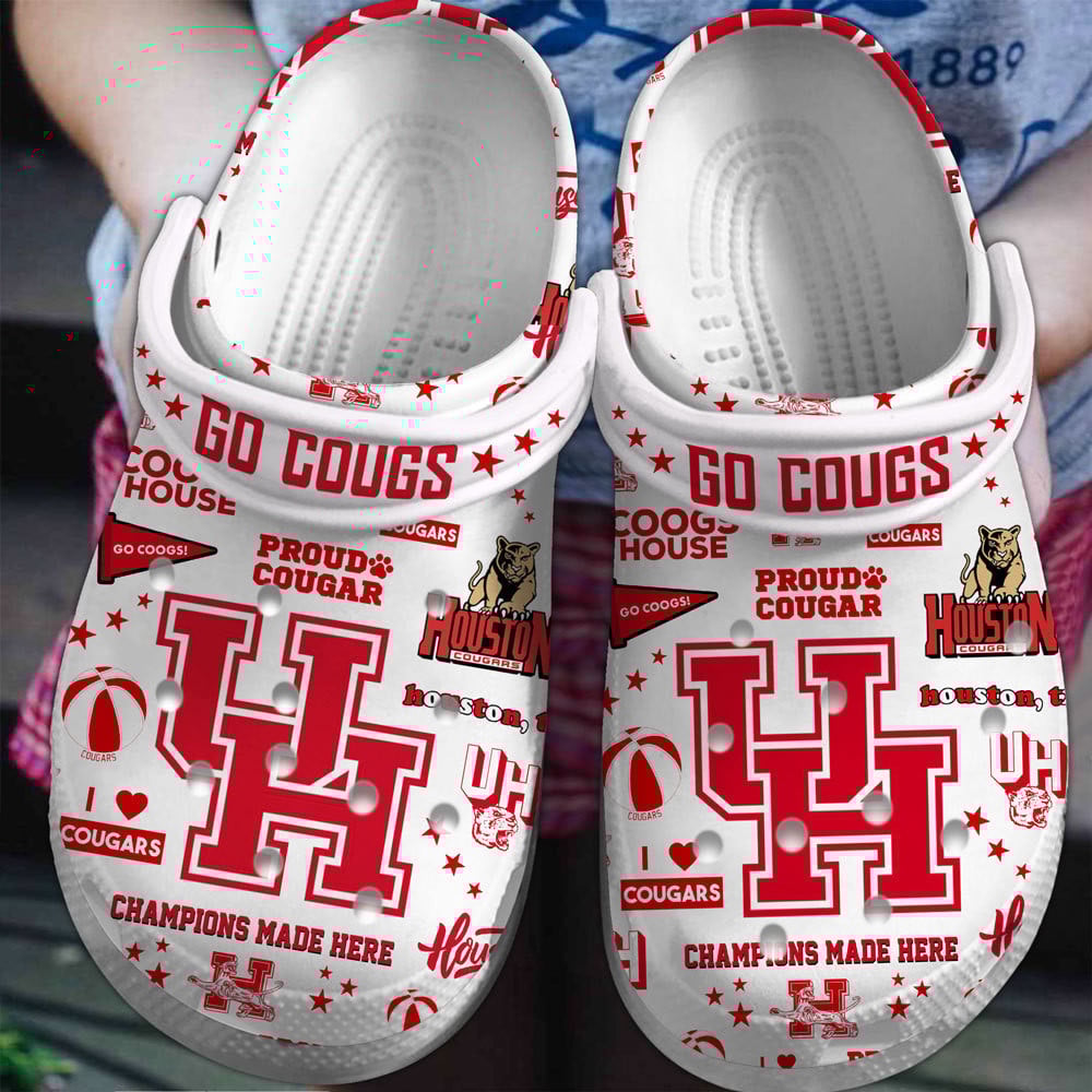 Houston Cougars basketball NCAA Sport Crocs Clogs Crocband Shoes Comfortable For Men Women and Kids