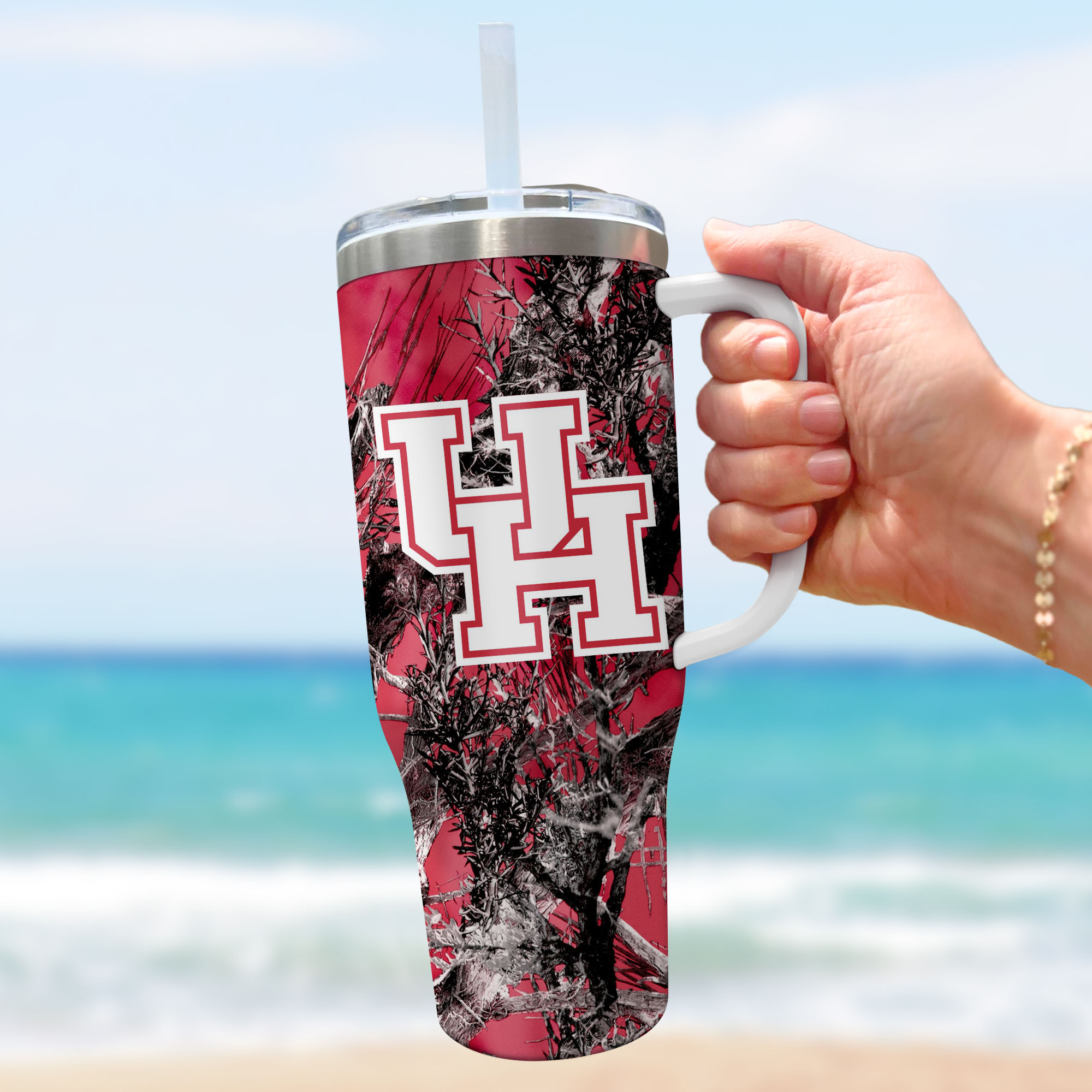 Houston Cougars NCAA Hunting Custom Stanley Cup 40 oz 30 oz Tumbler With HandleTVC230115 - Image 3