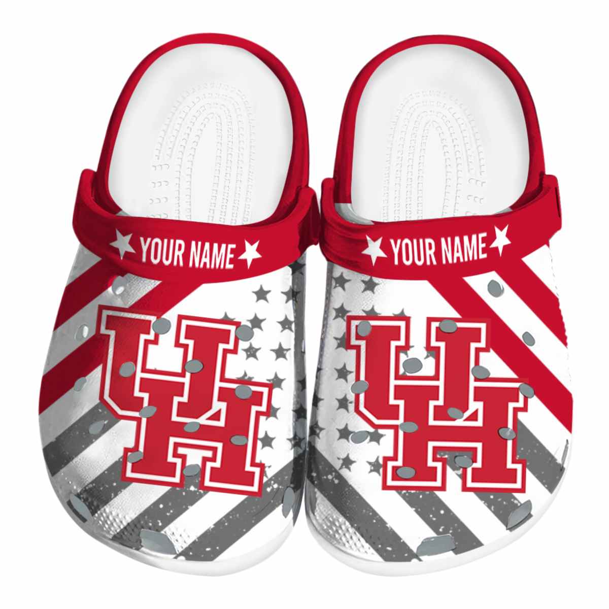 Houston Cougars NCAA Sport Crocs Crocband Clogs Shoes Comfortable For Men Women and Kids
