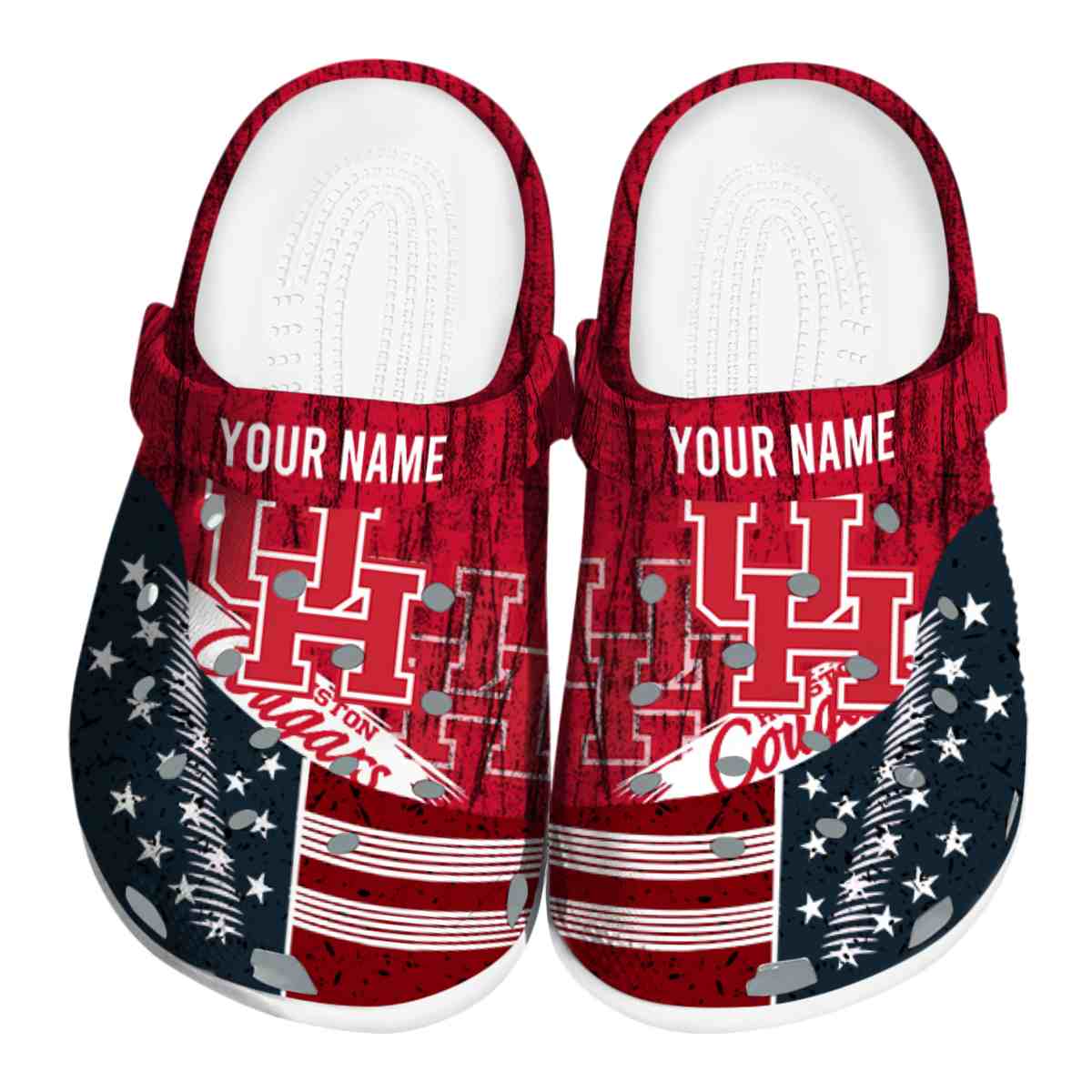Houston Cougars NCAA Sport Crocs Crocband Clogs Shoes Comfortable For Men Women and Kids
