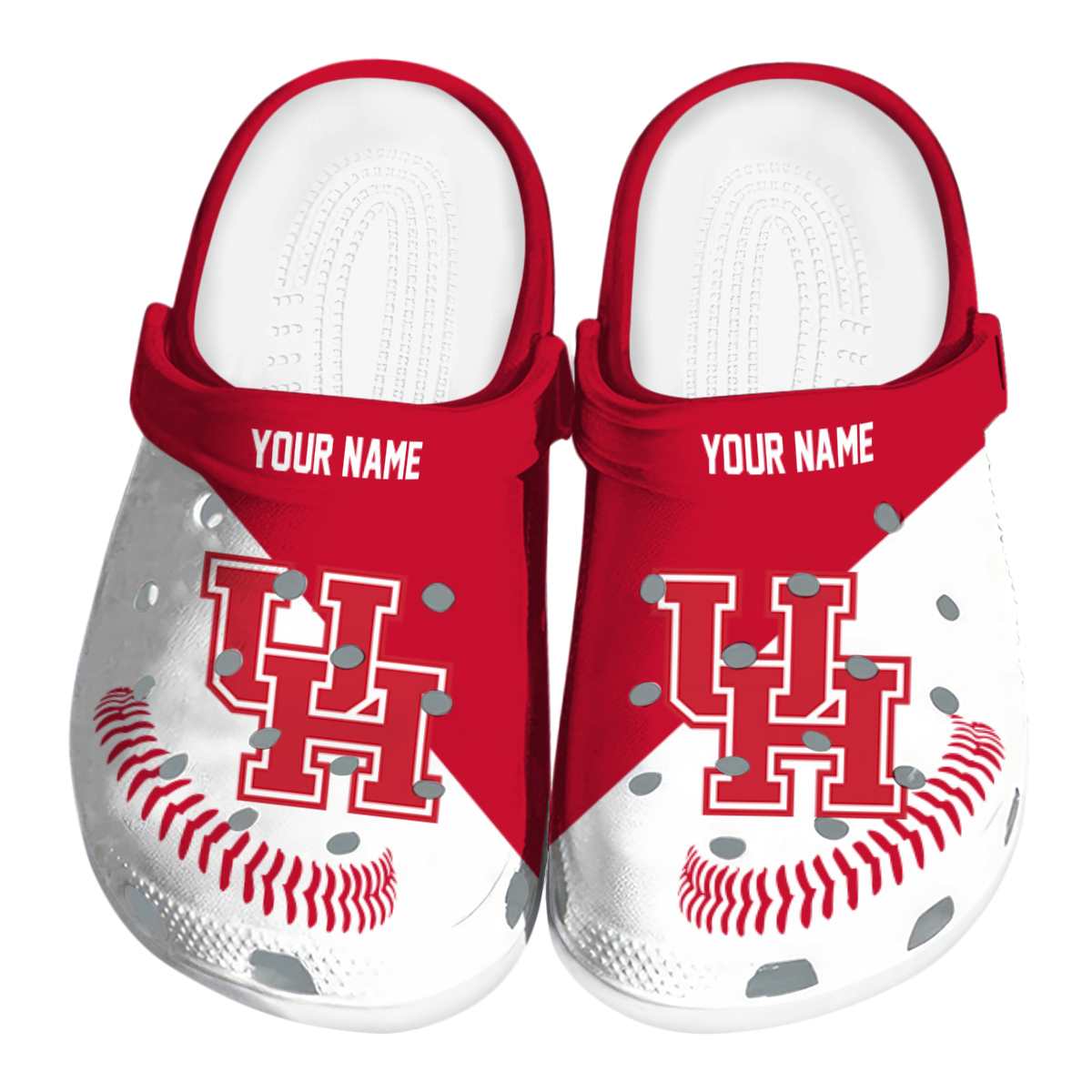Houston Cougars NCAA Sport Crocs Crocband Clogs Shoes Comfortable For Men Women and Kids