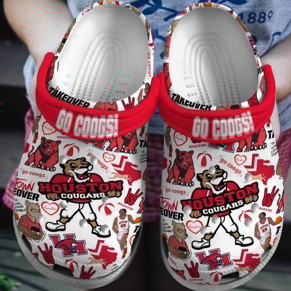 Houston Cougars NCAA Sport Crocs Crocs Crocband Clogs Shoes Comfortable For Men Women and Kids
