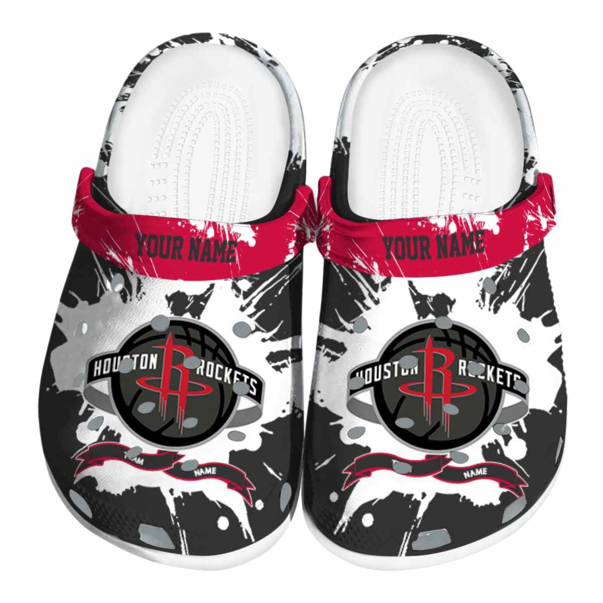 Houston Rockets NBA Sport Crocs Crocband Clogs Shoes Comfortable For Men Women and Kids