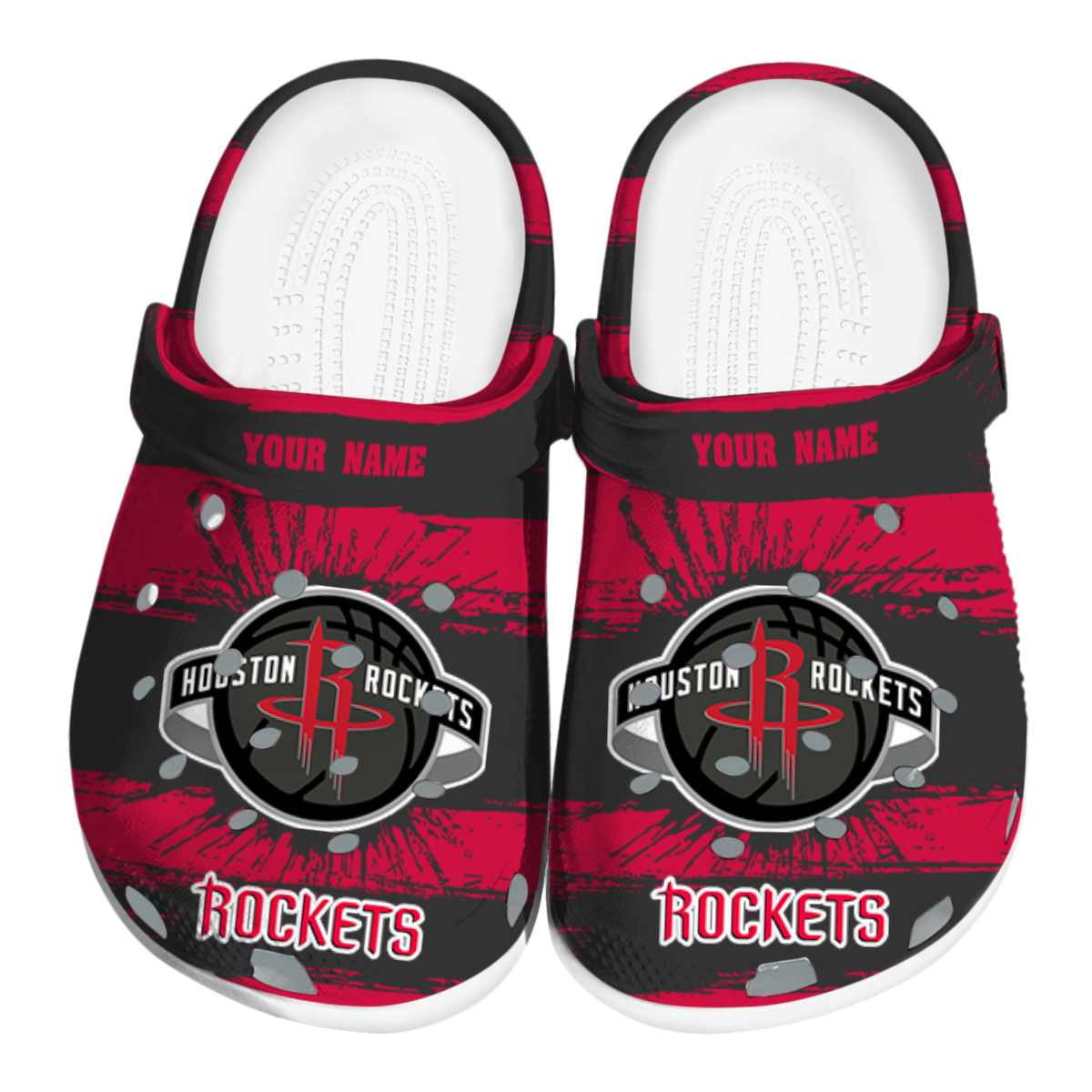 Houston Rockets NBA Sport Crocs Crocband Clogs Shoes Comfortable For Men Women and Kids