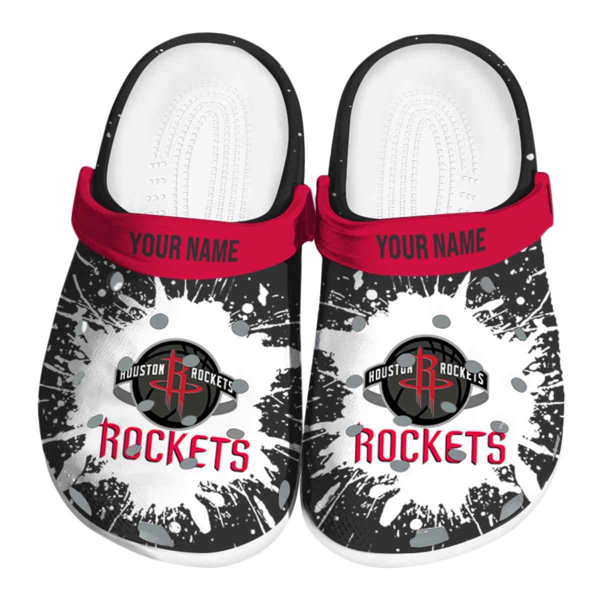 Houston Rockets NBA Sport Crocs Crocband Clogs Shoes Comfortable For Men Women and Kids