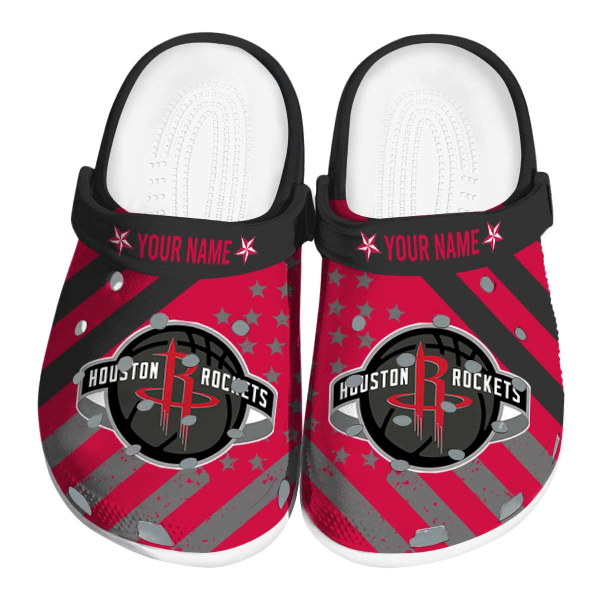Houston Rockets NBA Sport Crocs Crocband Clogs Shoes Comfortable For Men Women and Kids