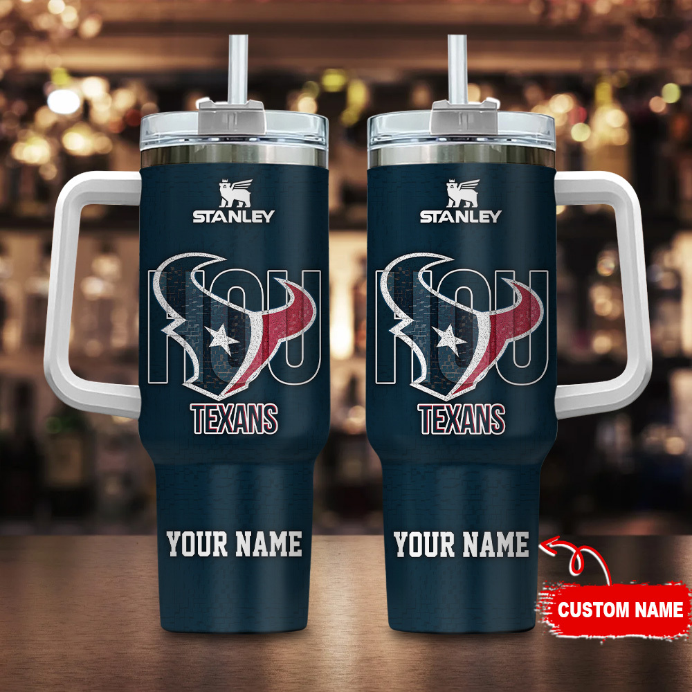 Houston Texans NFL 3D Logo Custom Stanley Cup 40 oz 30 oz Tumbler With HandleTVC2301108