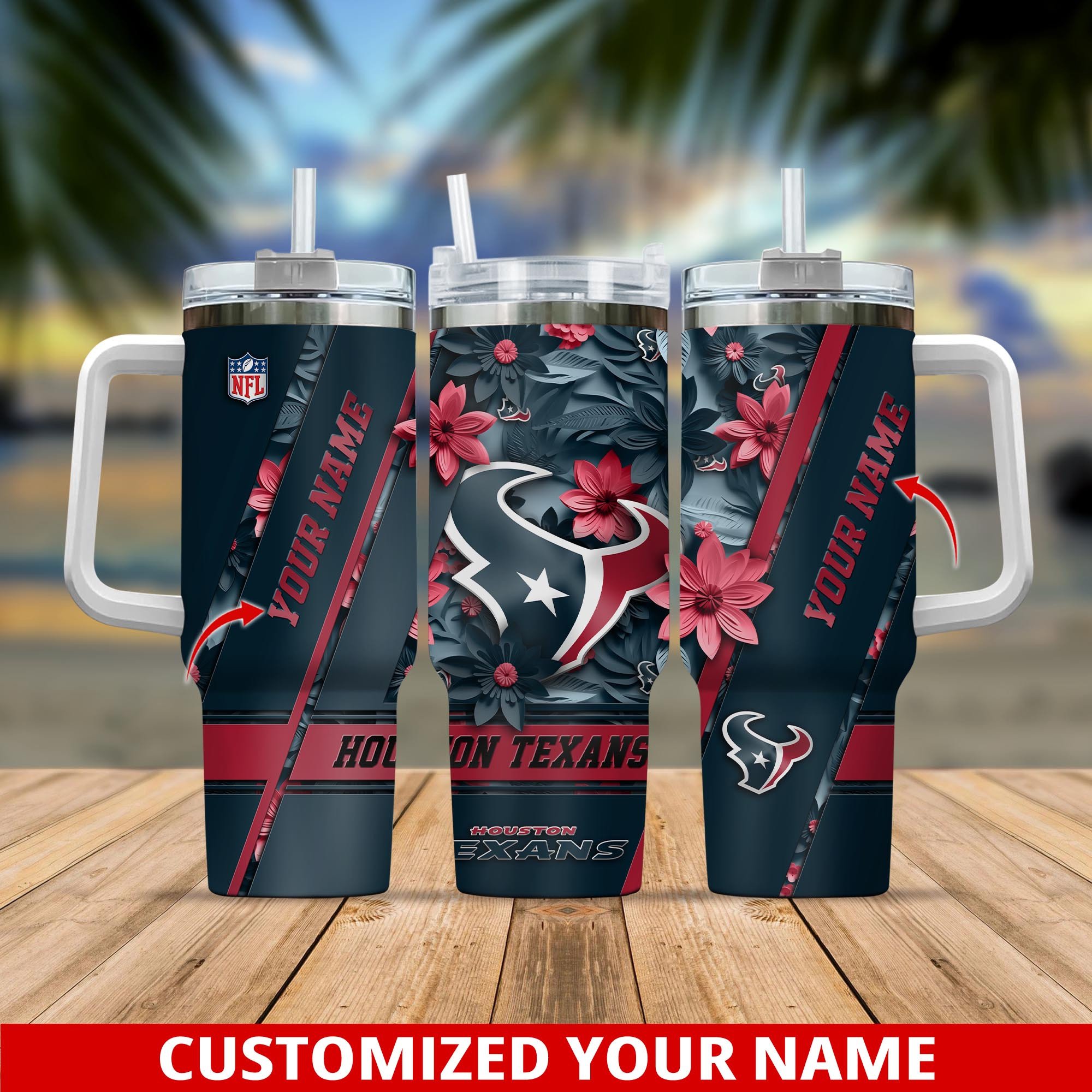 Houston Texans NFL Custom Stanley Cup 40 oz 30 oz Tumbler With HandleTVC230107