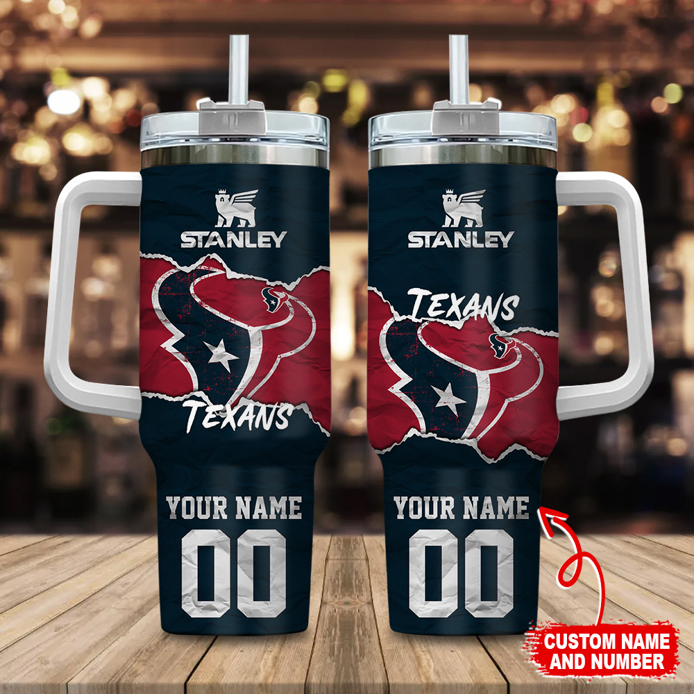 Houston Texans NFL Custom Stanley Cup 40 oz 30 oz Tumbler With HandleTVC230141