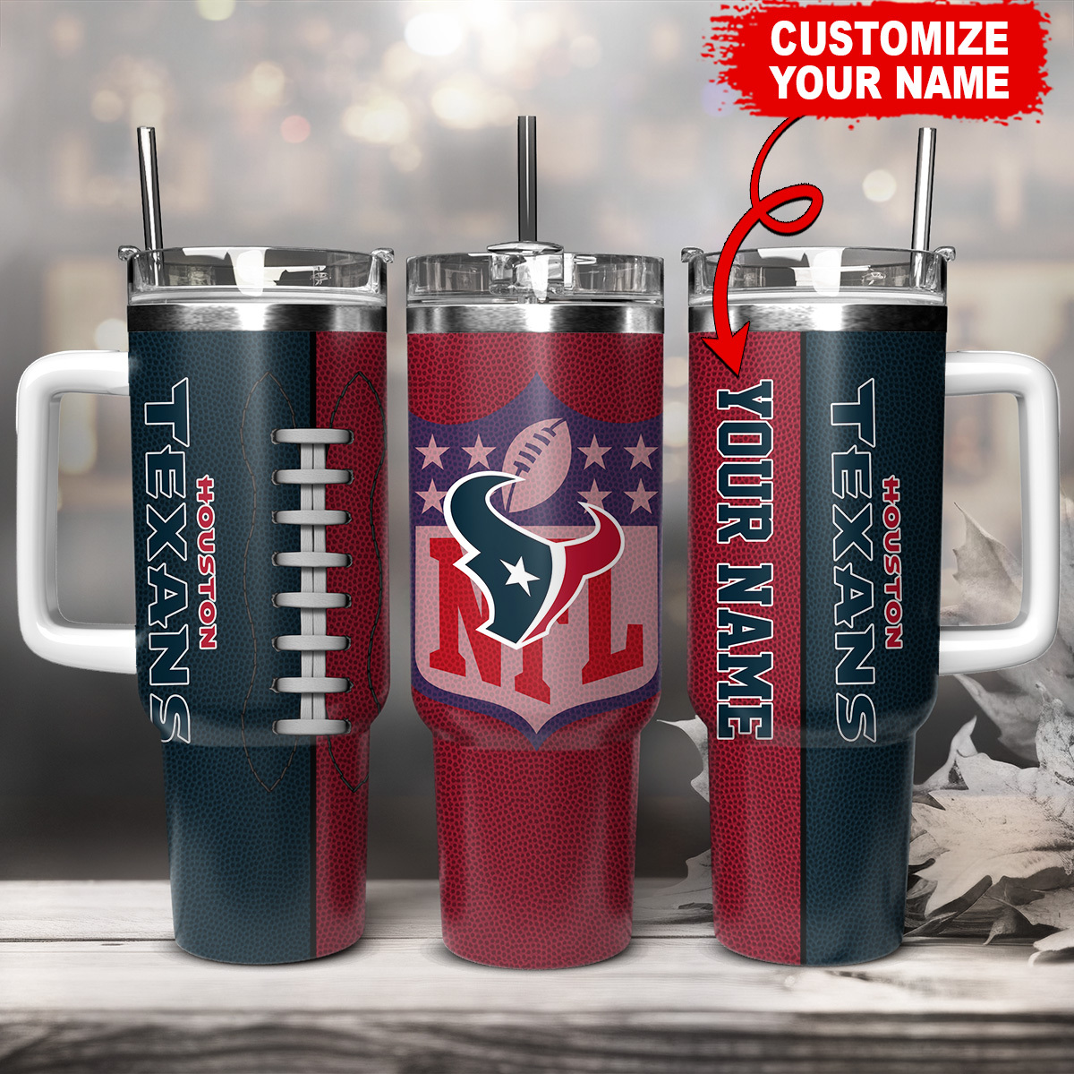 Houston Texans NFL Custom Stanley Cup 40 oz 30 oz Tumbler With HandleTVC230142
