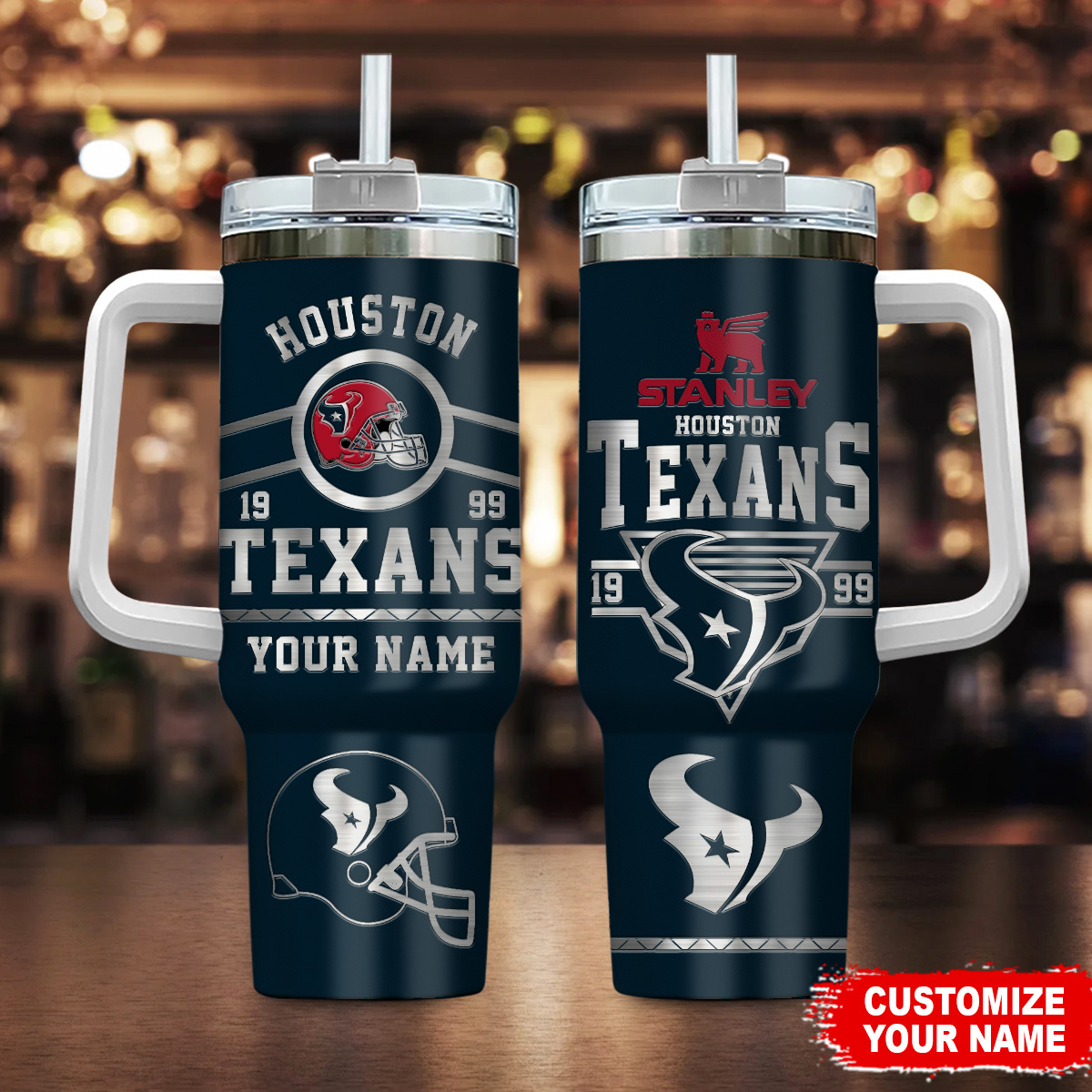Houston Texans NFL Custom Stanley Cup 40 oz 30 oz Tumbler With HandleTVC230153