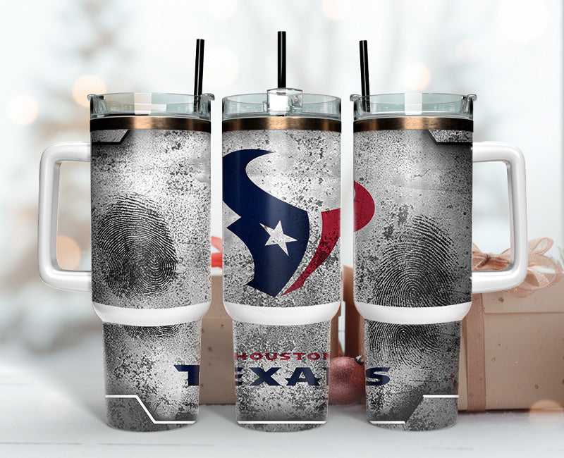 Houston Texans NFL Fingerprint Effect Custom Stanley Cup 40 oz 30 oz Tumbler With HandleTVC2301149