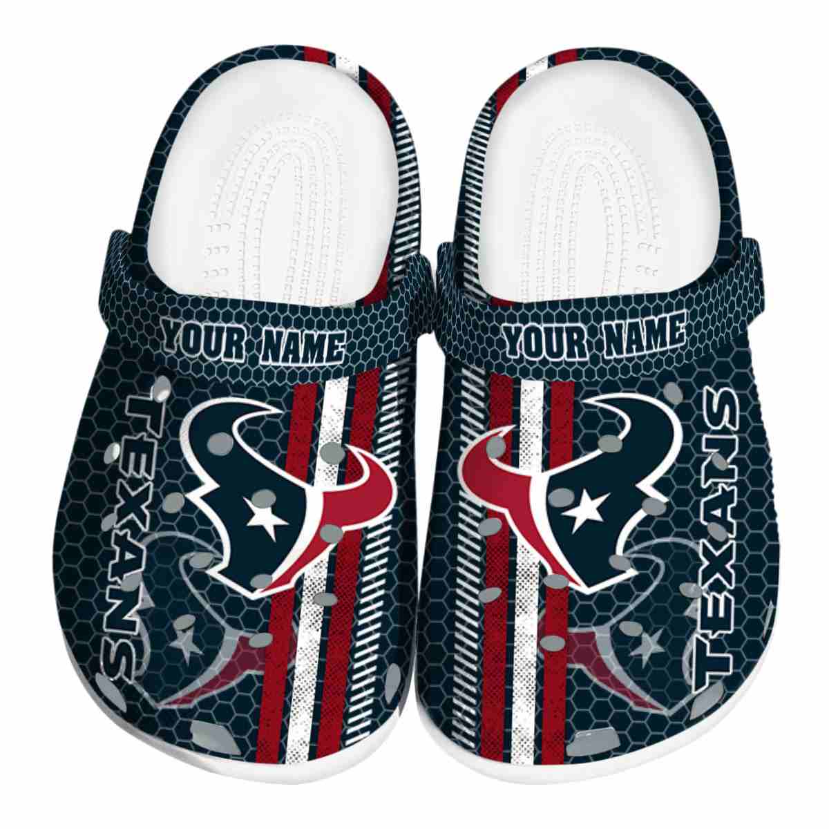 Houston Texans NFL Sport Crocs Crocband Clogs Shoes Comfortable For Men Women and Kids