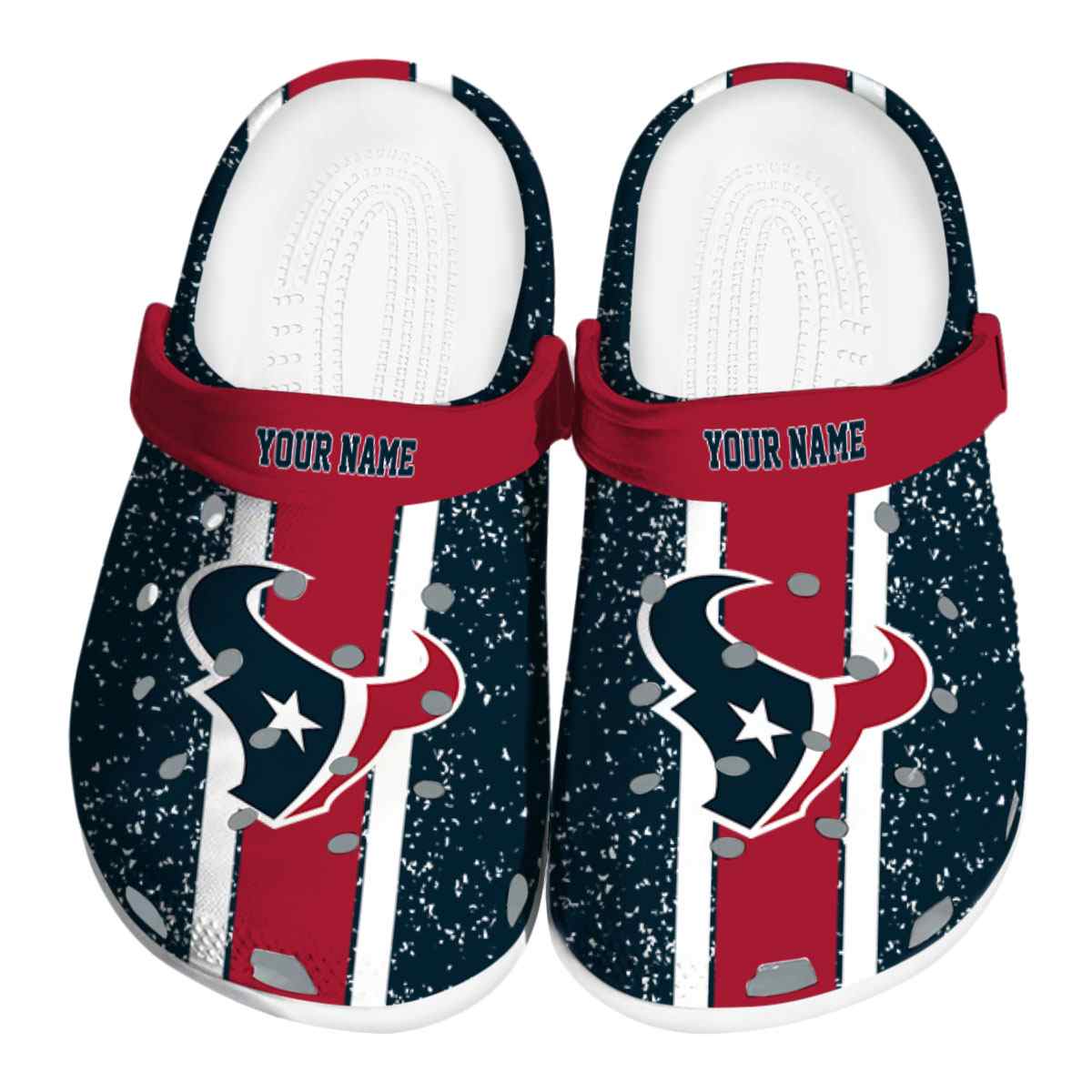 Houston Texans NFL Sport Crocs Crocband Clogs Shoes Comfortable For Men Women and Kids