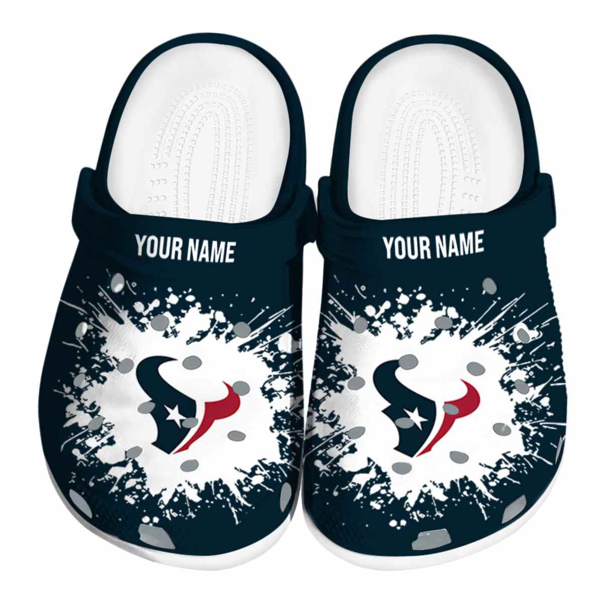 Houston Texans NFL Sport Crocs Crocband Clogs Shoes Comfortable For Men Women and Kids