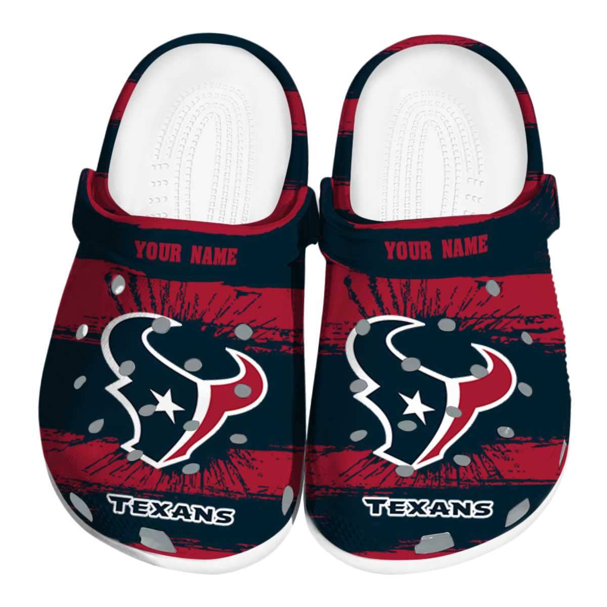 Houston Texans NFL Sport Crocs Crocband Clogs Shoes Comfortable For Men Women and Kids