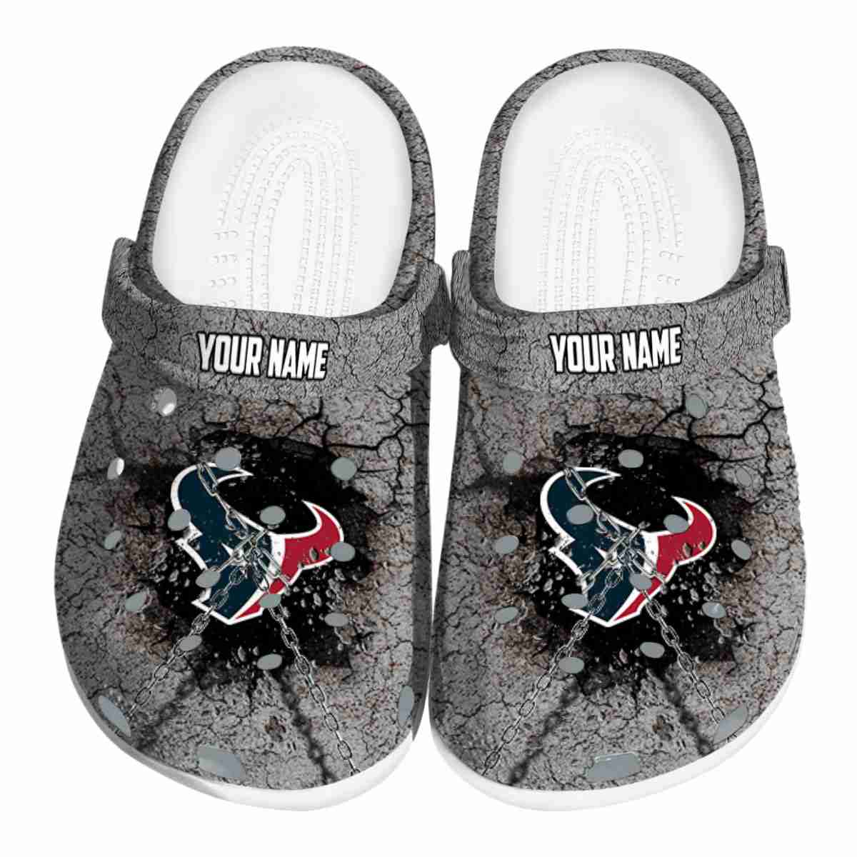 Houston Texans NFL Sport Crocs Crocband Clogs Shoes Comfortable For Men Women and Kids