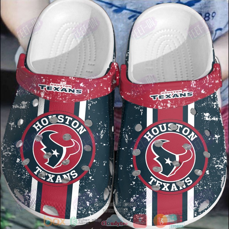 Houston Texans NFL Sport Crocs Crocband Clogs Shoes Comfortable For Men Women and Kids