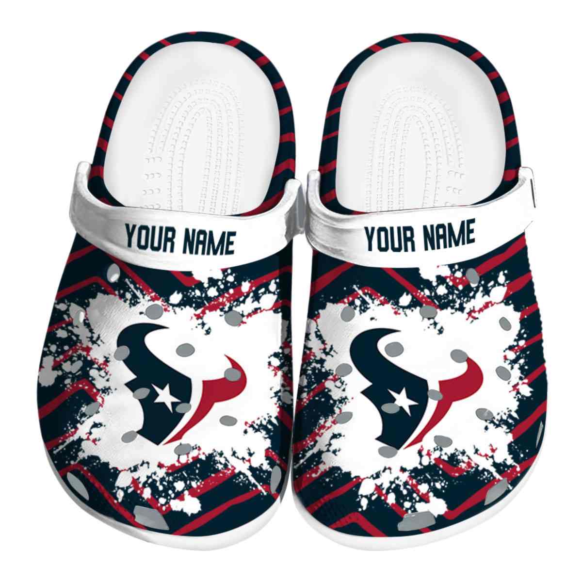 Houston Texans NFL Sport Crocs Crocband Clogs Shoes Comfortable For Men Women and Kids