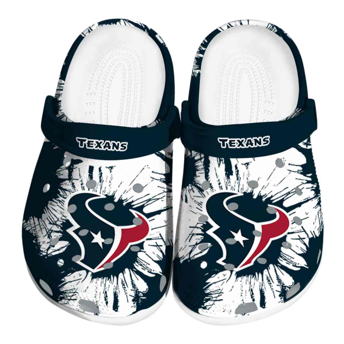 Houston Texans NFL Sport Crocs Crocband Clogs Shoes Comfortable For Men Women and Kids