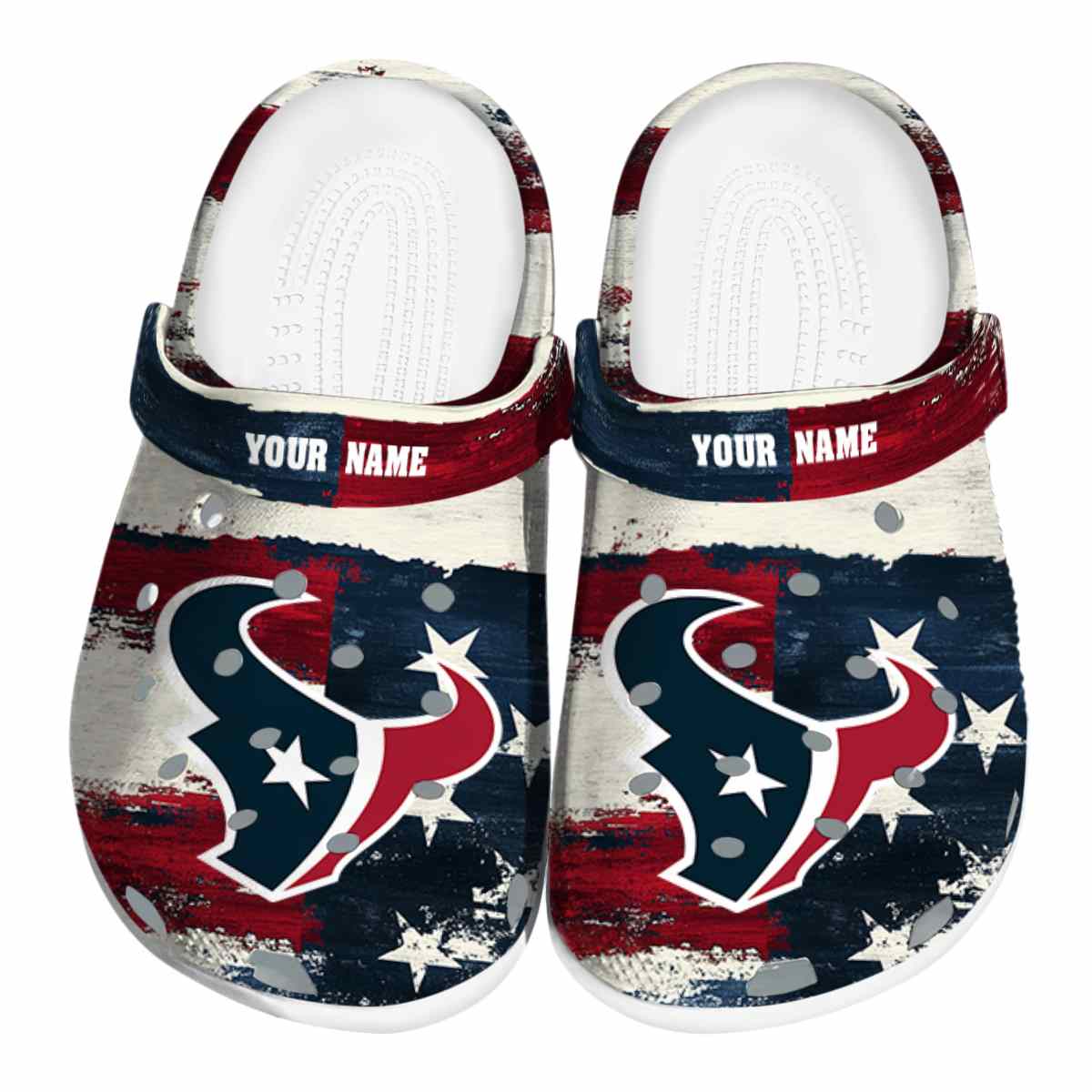 Houston Texans NFL Sport Crocs Crocband Clogs Shoes Comfortable For Men Women and Kids