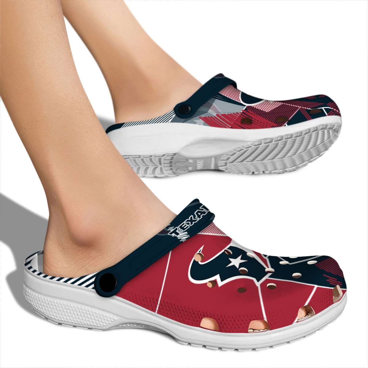 Houston Texans NFL Sport Crocs Crocband Clogs Shoes Comfortable For Men Women and Kids - Image 2
