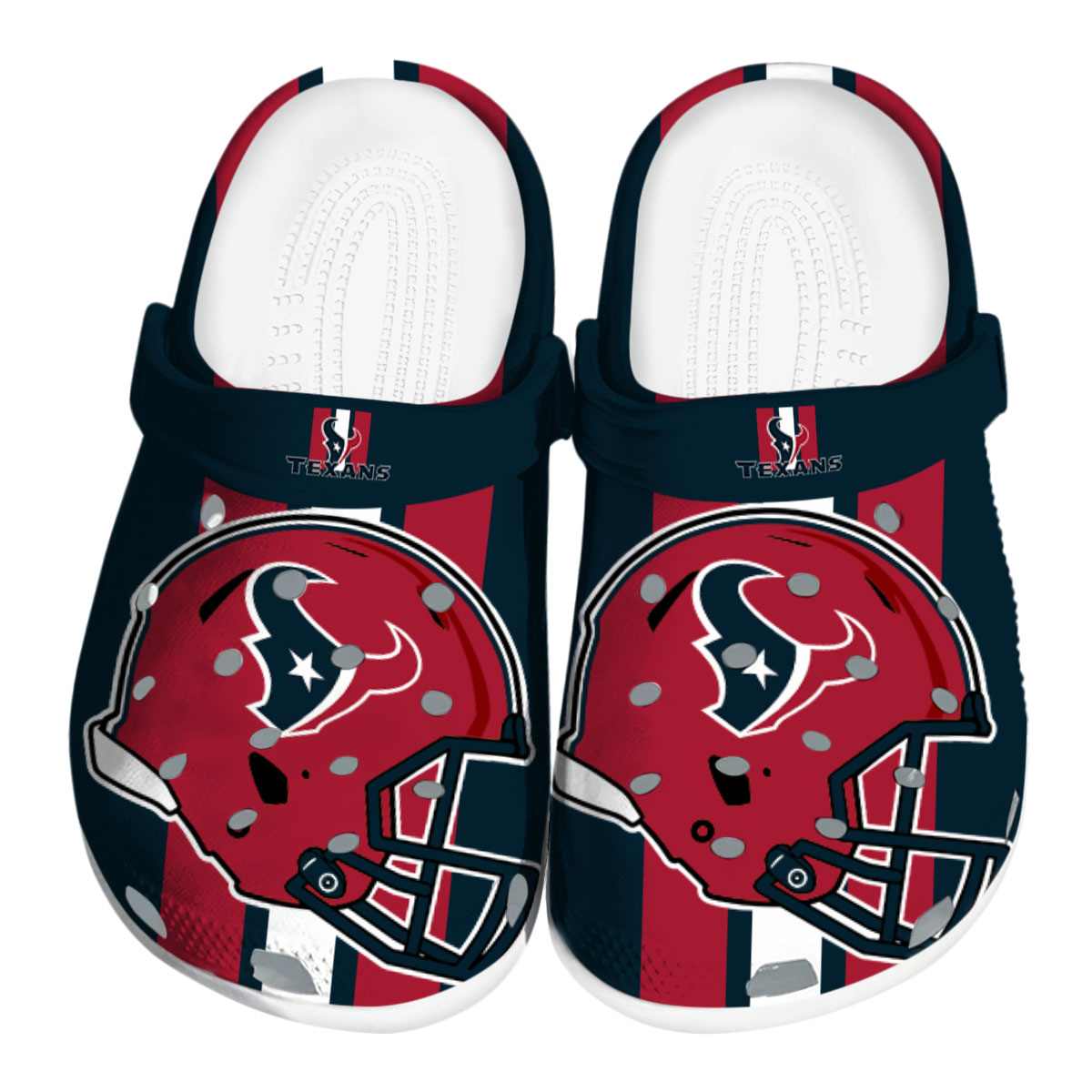 Houston Texans NFL Sport Crocs Crocband Clogs Shoes Comfortable For Men Women and Kids
