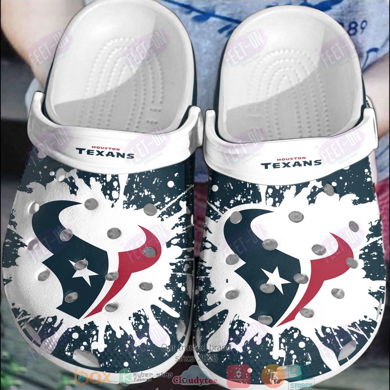 Houston Texans NFL Sport Crocs Crocband Clogs Shoes Comfortable For Men Women and Kids
