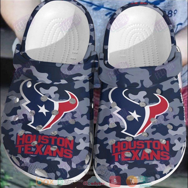 Houston Texans NFL Sport Crocs Crocband Clogs Shoes Comfortable For Men Women and Kids