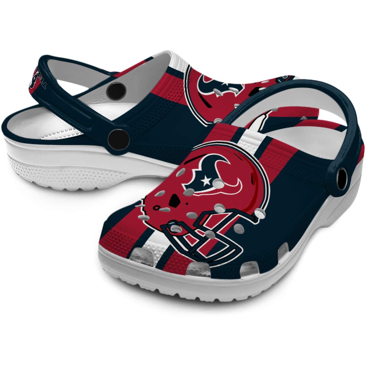 Houston Texans NFL Sport Crocs Crocband Clogs Shoes Comfortable For Men Women and Kids - Image 3
