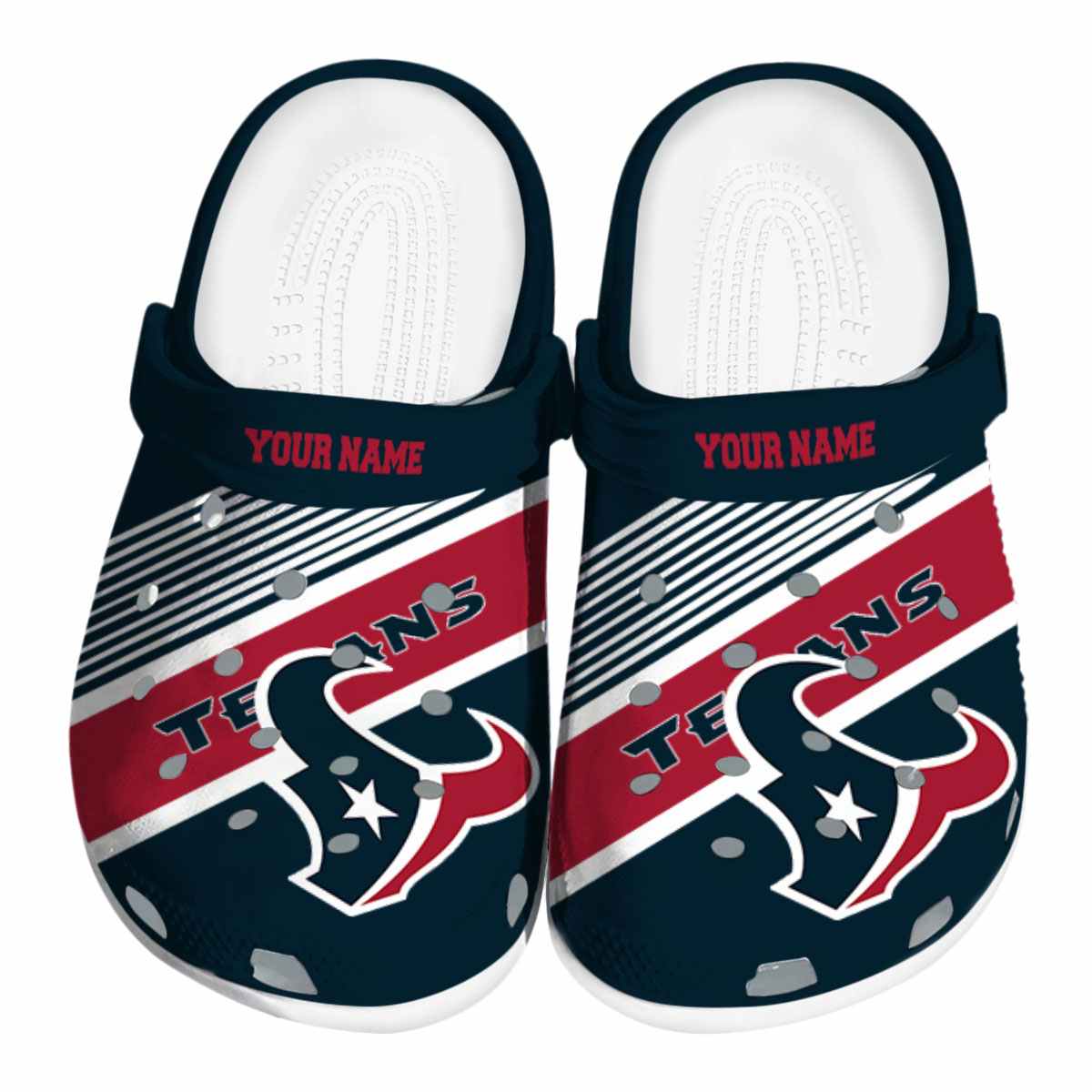 Houston Texans NFL Sport Crocs Crocband Clogs Shoes Comfortable For Men Women and Kids