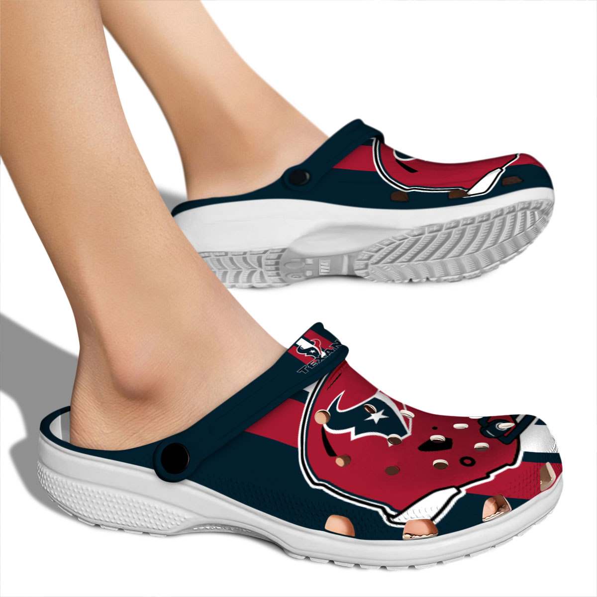 Houston Texans NFL Sport Crocs Crocband Clogs Shoes Comfortable For Men Women and Kids - Image 2