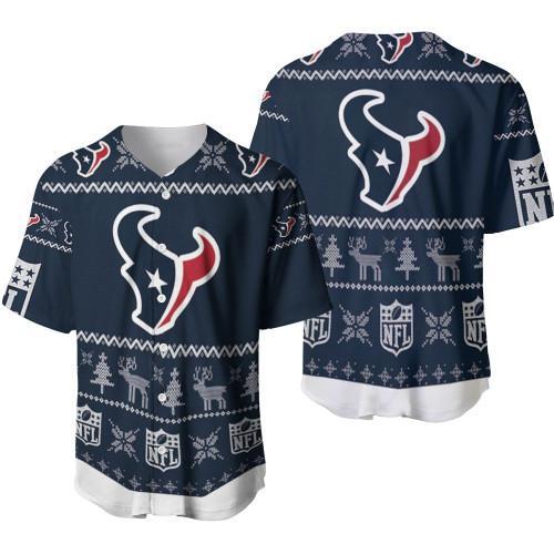 Houston Texans NLF Ugly Sweatshirt Christmas D Baseball Jersey