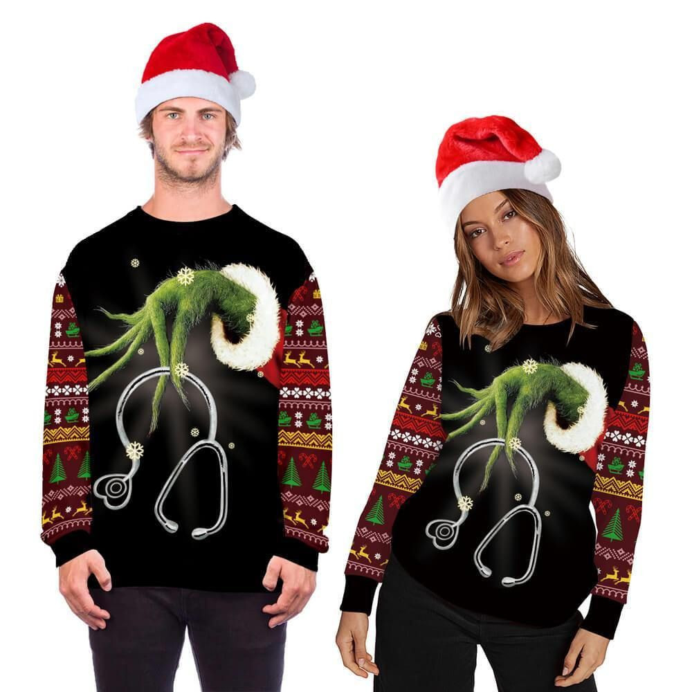 How The Grinch Stole Christmas For Unisex Ugly Christmas Sweater Adult 3D Funny Matching for family - Image 4
