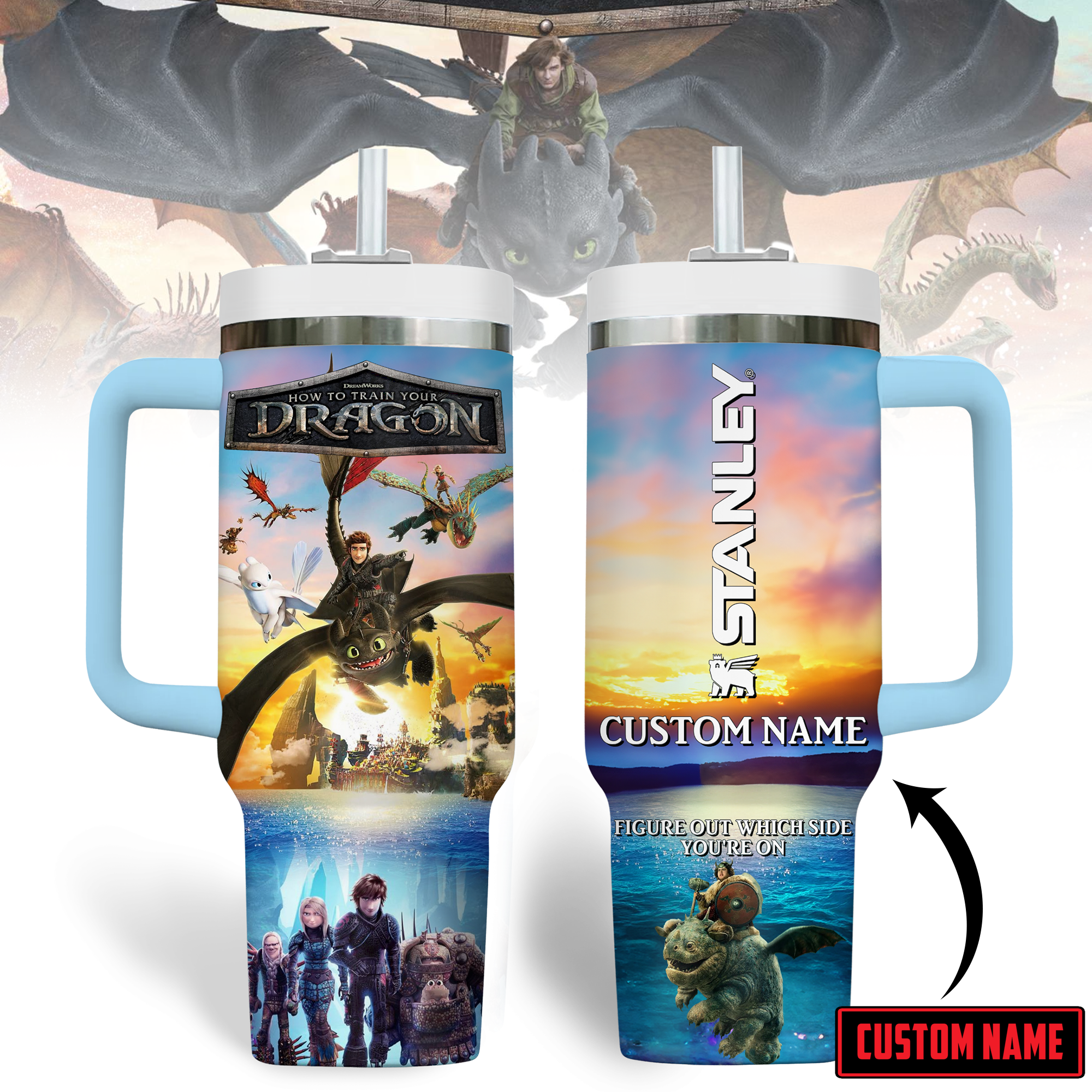 How to Train Your Dragon Movies Custom Stanley Cup 40 oz 30 oz Tumbler With HandleTVC2301216