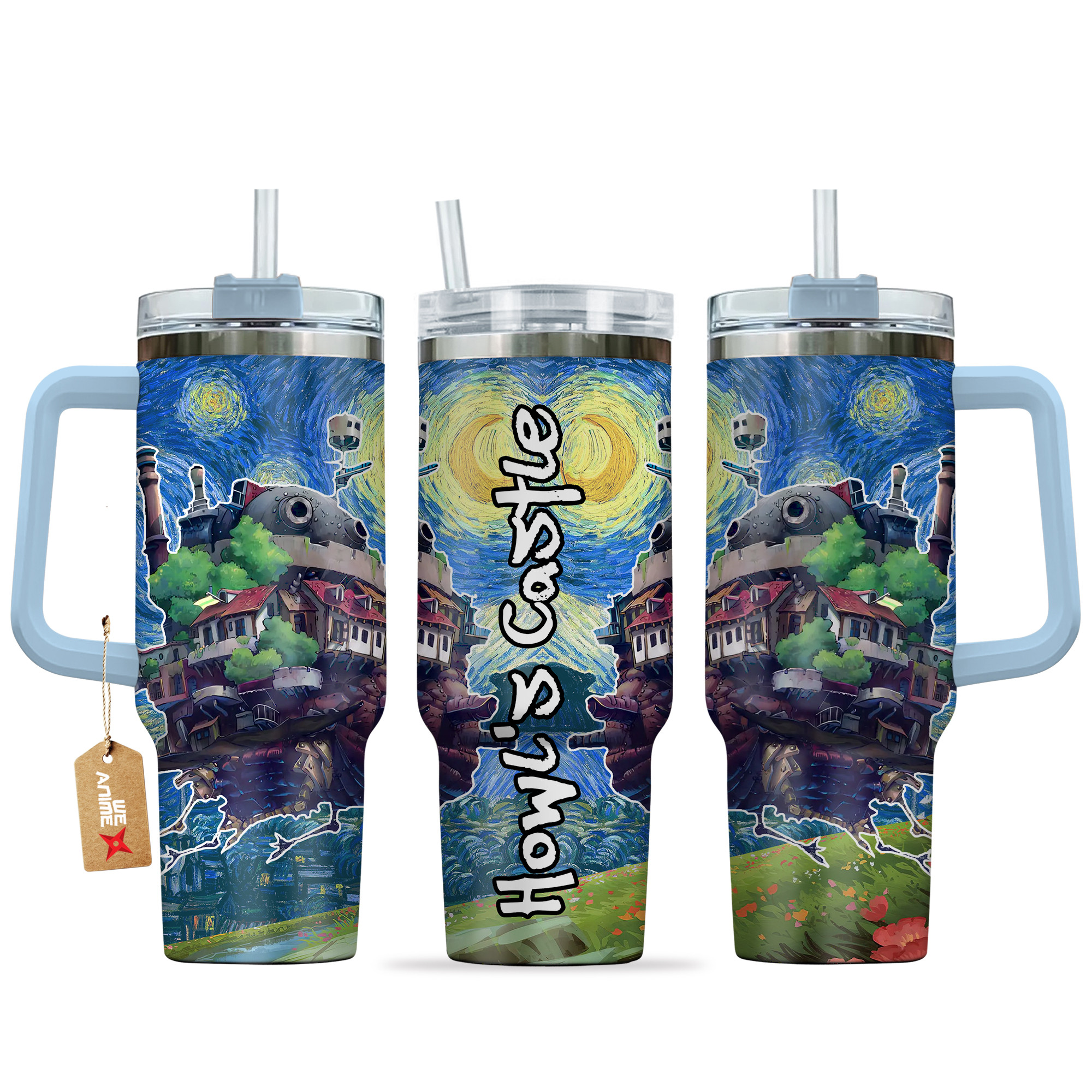 Howlâ€™s Moving Castle Anime Custom Stanley Cup 40 oz 30 oz Tumbler With HandleTVC2301135