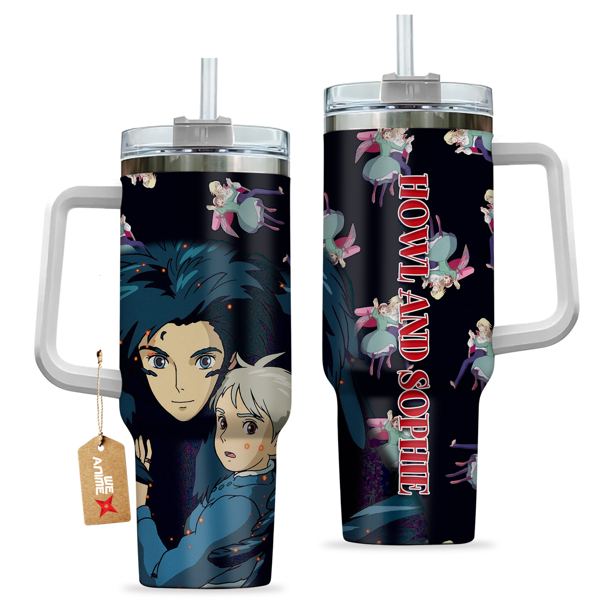 Howl and Sophie Howl’s Moving Castle Anime Custom Stanley Cup 40 oz 30 oz Tumbler With HandleTVC2301154 - Image 2