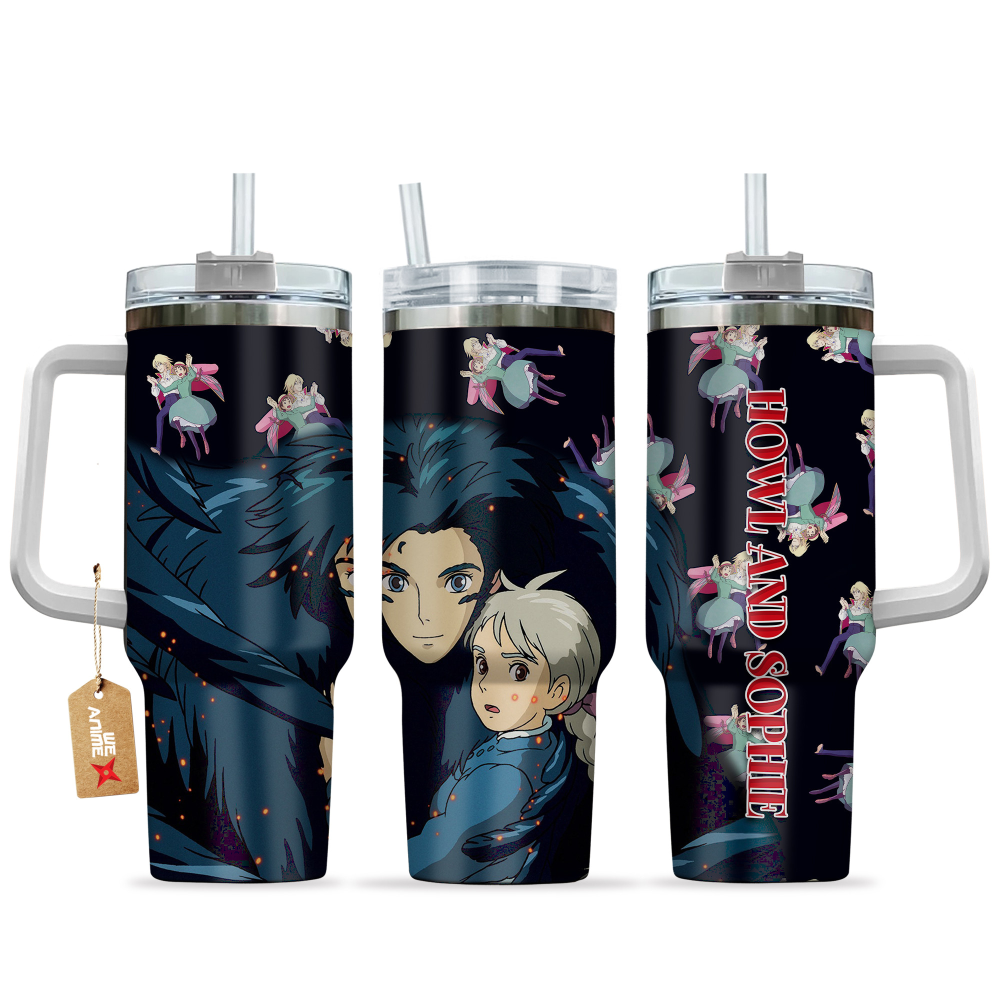Howl and Sophie Howlâ€™s Moving Castle Anime Custom Stanley Cup 40 oz 30 oz Tumbler With HandleTVC2301154