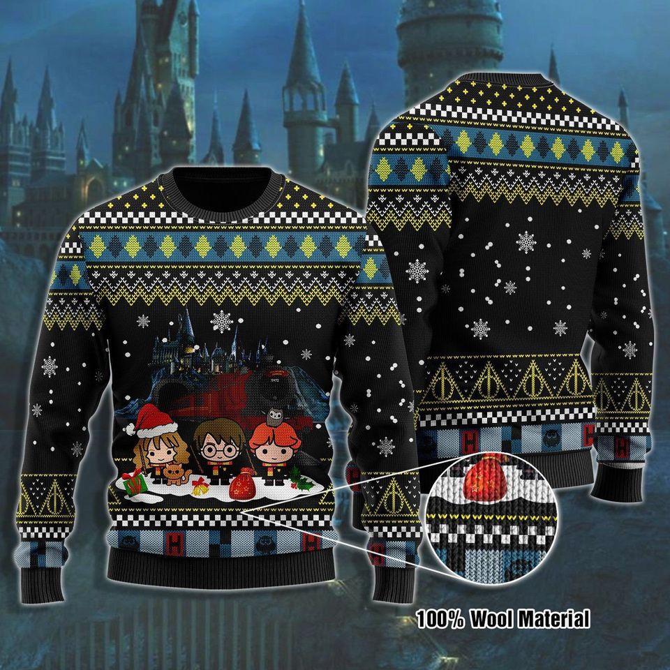 HP Wizard Love Movie Christmas 3D Sweater